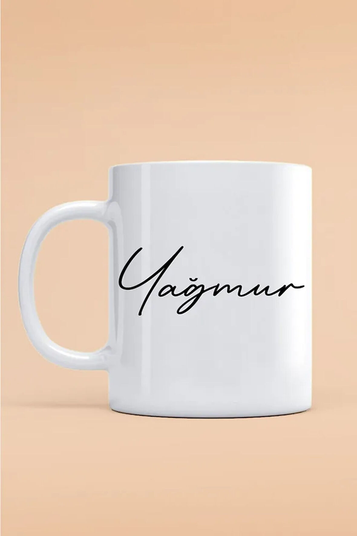 Yağmur Yazılı Kupa Bardak - Baskılı Kupa Bardak - Baskılı Fincan - Isimli Bardak