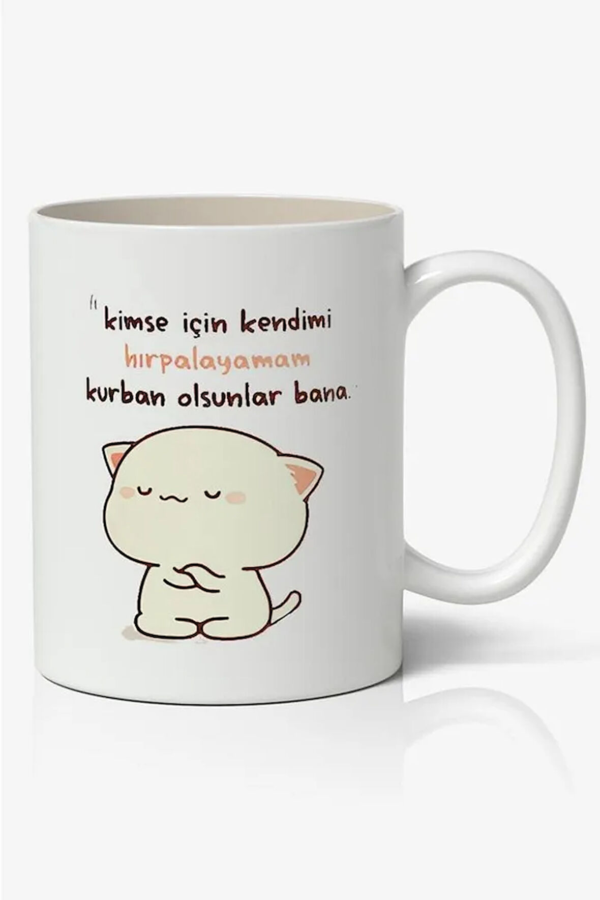 kurban olsunlar bana Yazılı Baskılı Kupa Bardak - Baskılı Kahve Kupa Bardak