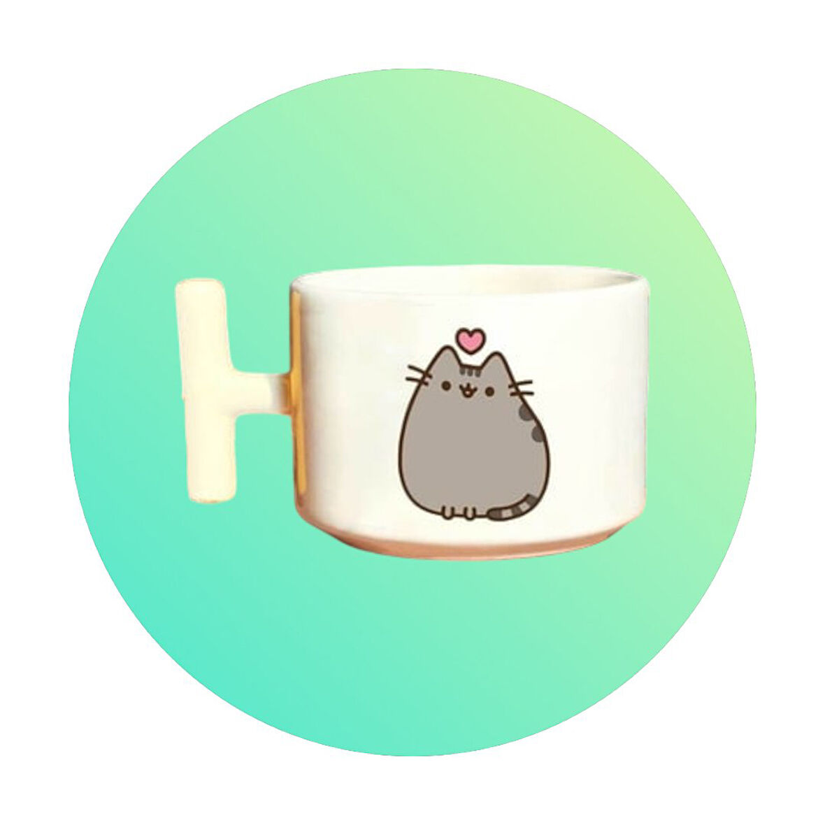 Hediyemi Kedi Pusheen Baskılı T Kulp Kupa Bardak