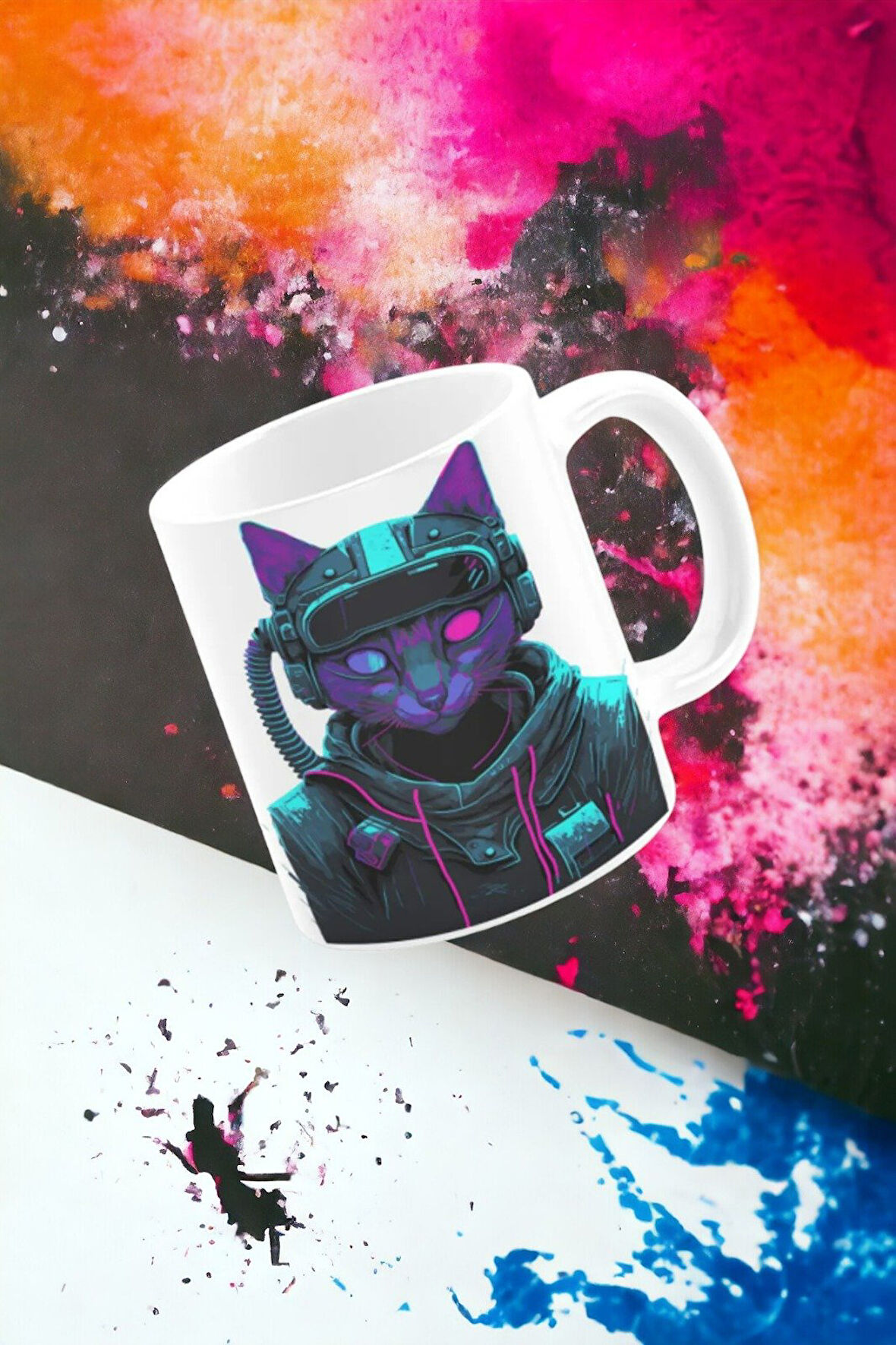 Hediyemi Cyber Cat Kupa Bardak