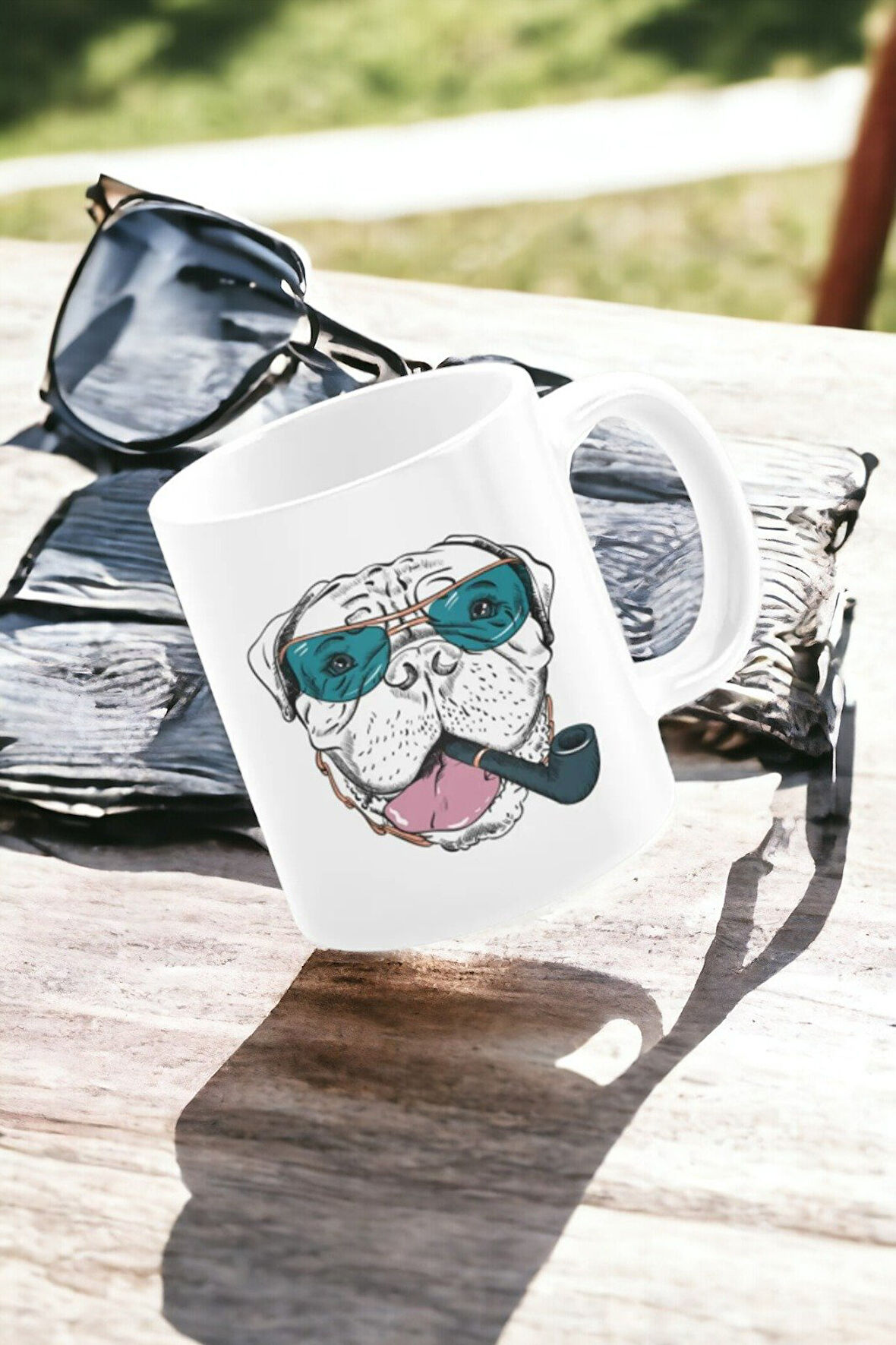 Hediyemi Pipolu Köpek Kupa Bardak