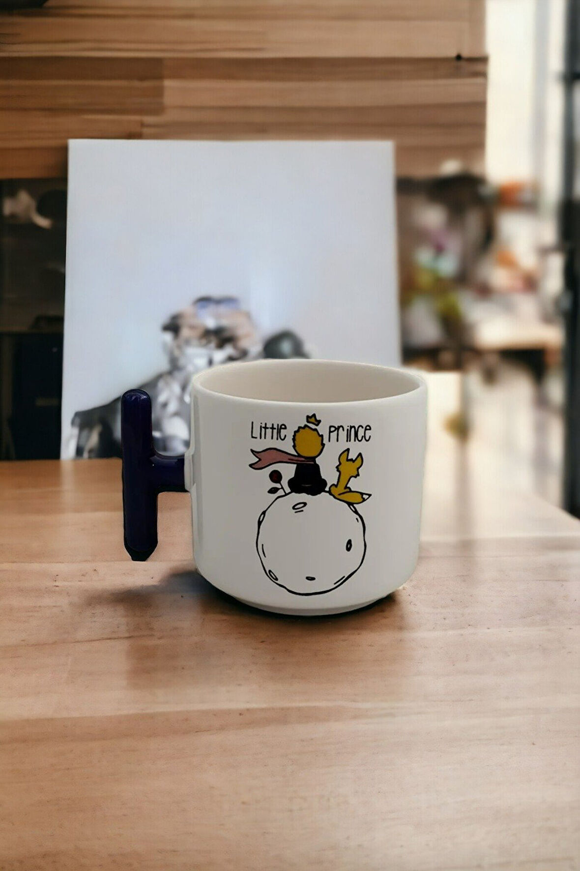 Hediyemi Litle Prince Yazılı Küçük Prens Baskılı Latte & Espresso El Yapımı T Kulplu Kupa