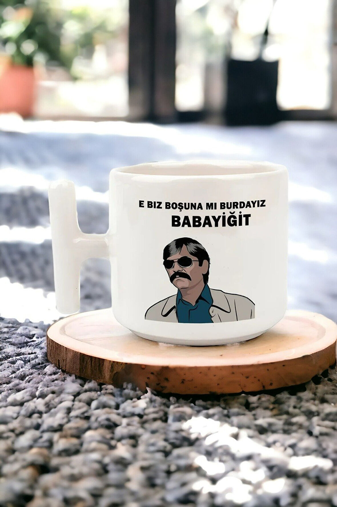 Hediyemi Hayırlı Nöbetler Baba Yiğit Baskılı Pala T Kupa Bardak, T Kulp Bardak