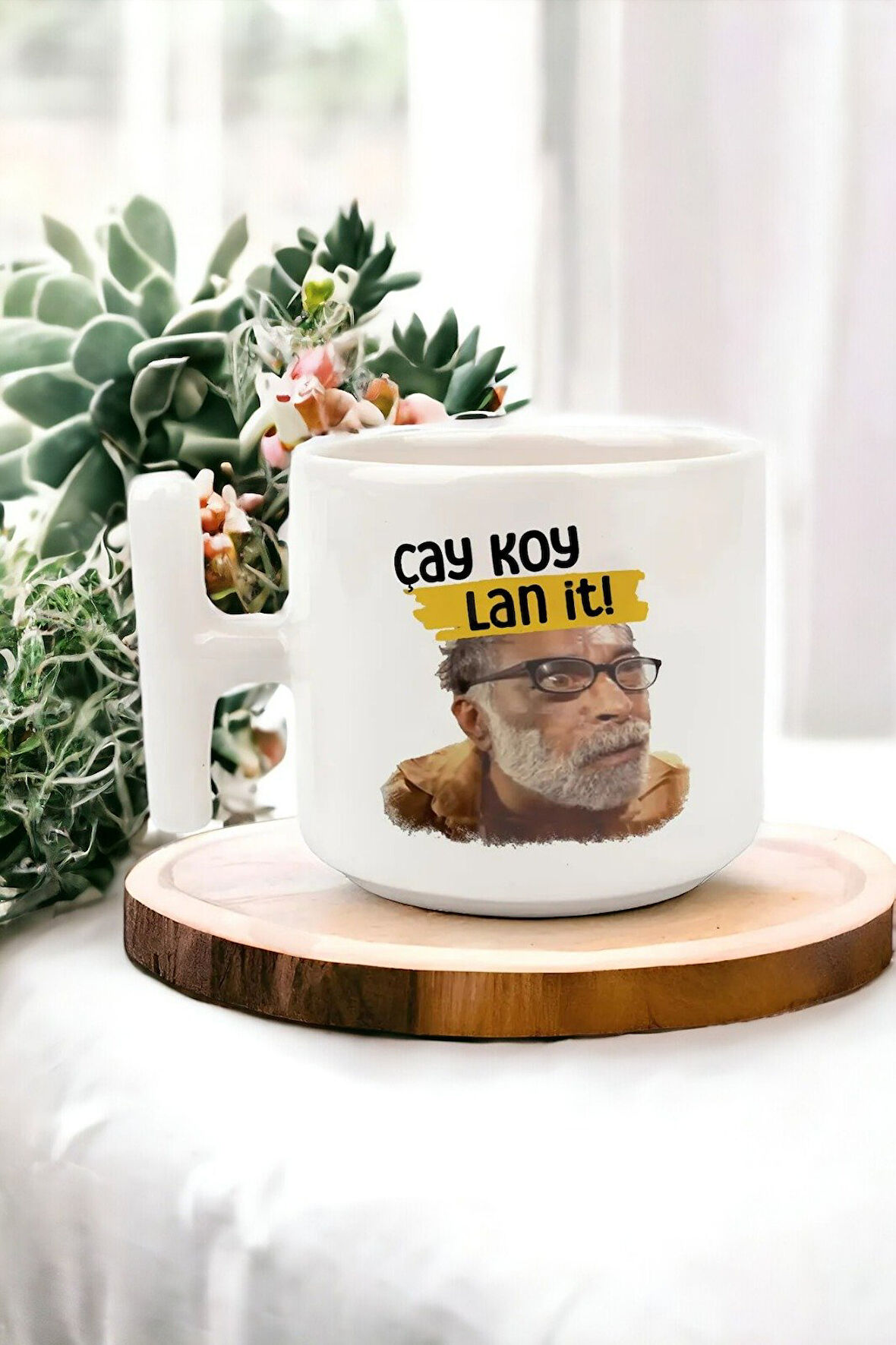 Hediyemi Çay Koy Lan İt Baskılı T Kupa Bardak, T Kulp Bardak