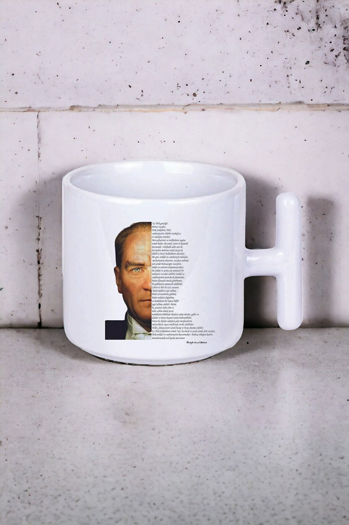 Hediyemi Atatürk Gençliğe Hitabe T Kulplu Latte Bardak