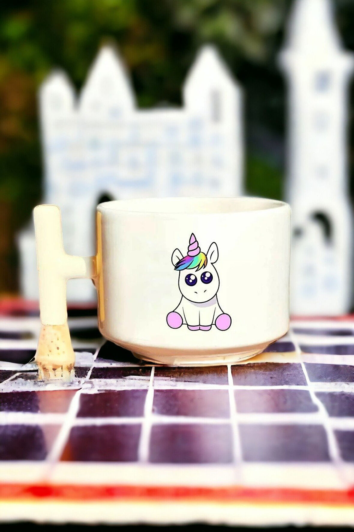 Hediyemi Unicorn Baby Baskılı Beyaz T Kulp Kupa Bardak