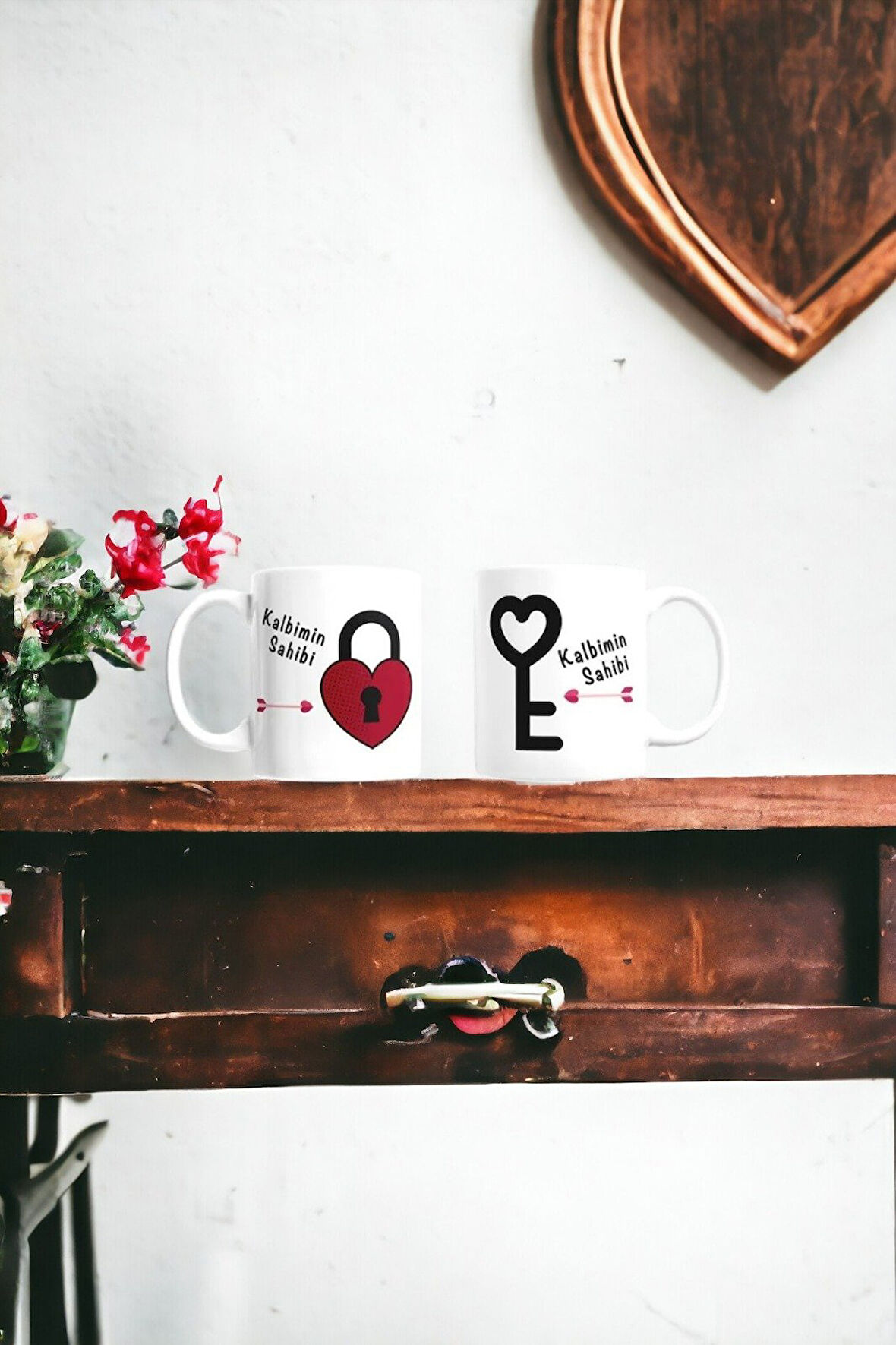 Hediyemi Çift Sevgili Aşk Evli Kanka Ikili Kupa Bardak 