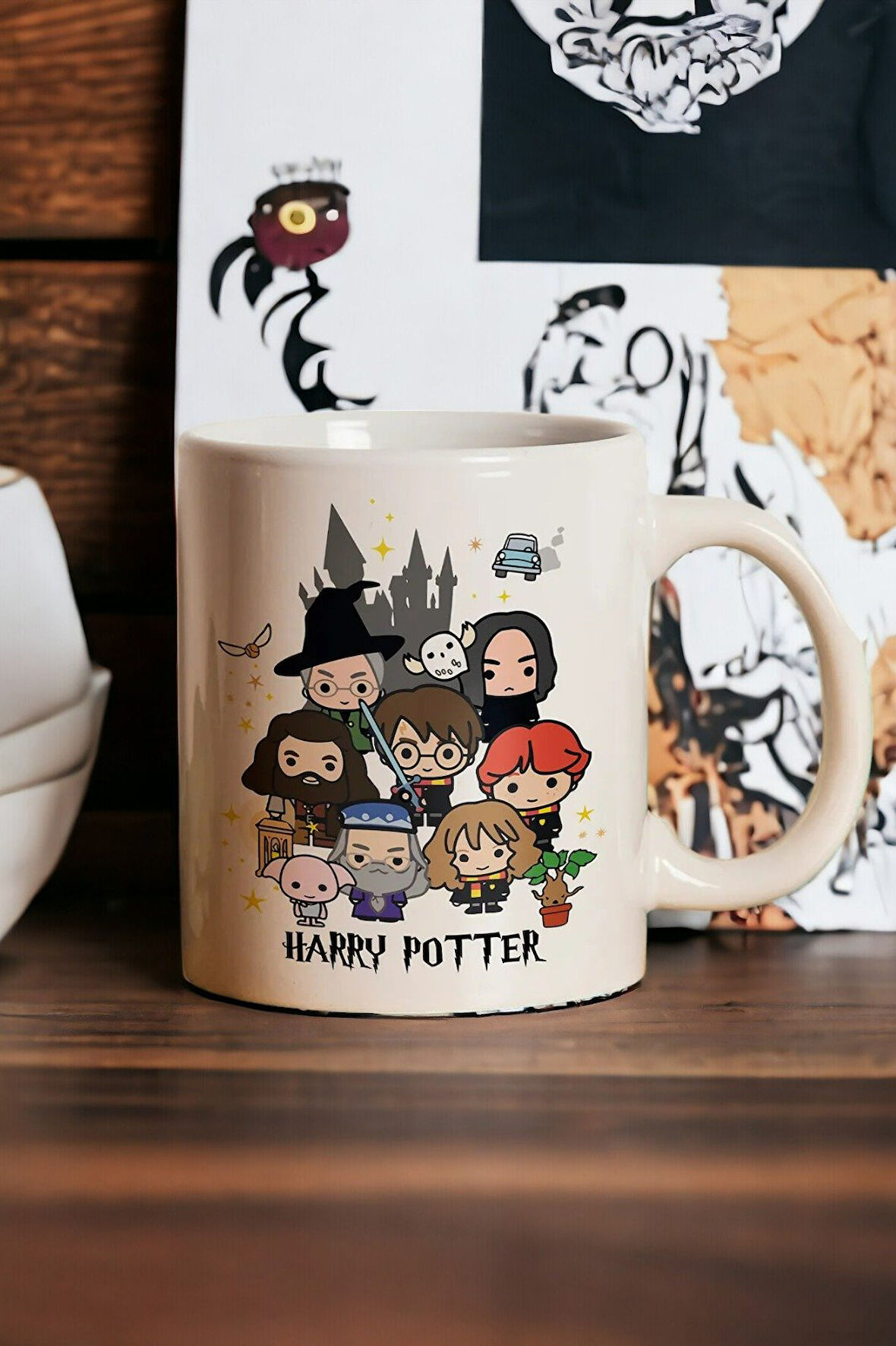 Hediyemi Yılbaşı Hediyesi Harry Potter Hogwarts Ve Tüm Karakterler Baskılı Kupa Bardak