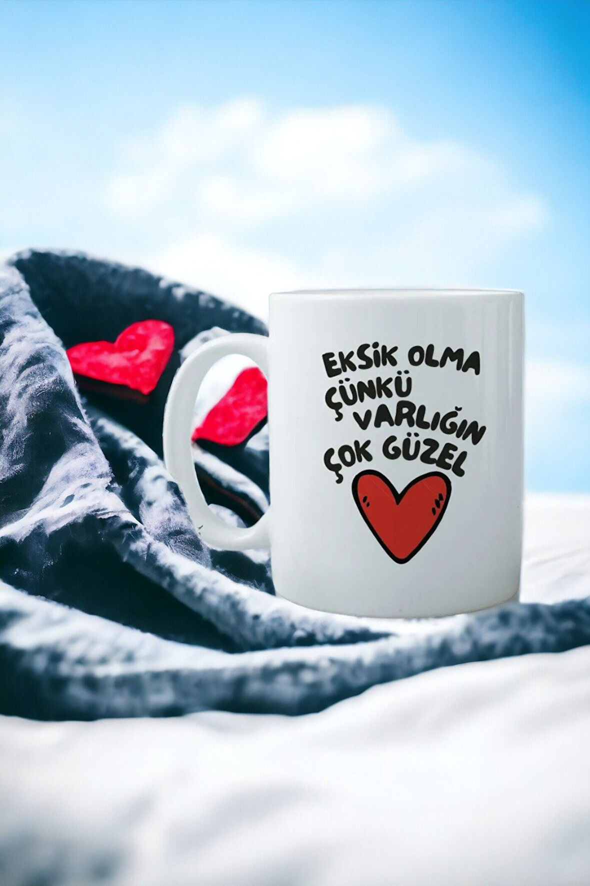 Hediyemi Eksik Olma Çünkü Varlığın Çok Güzel Baskılı Kupa Bardak