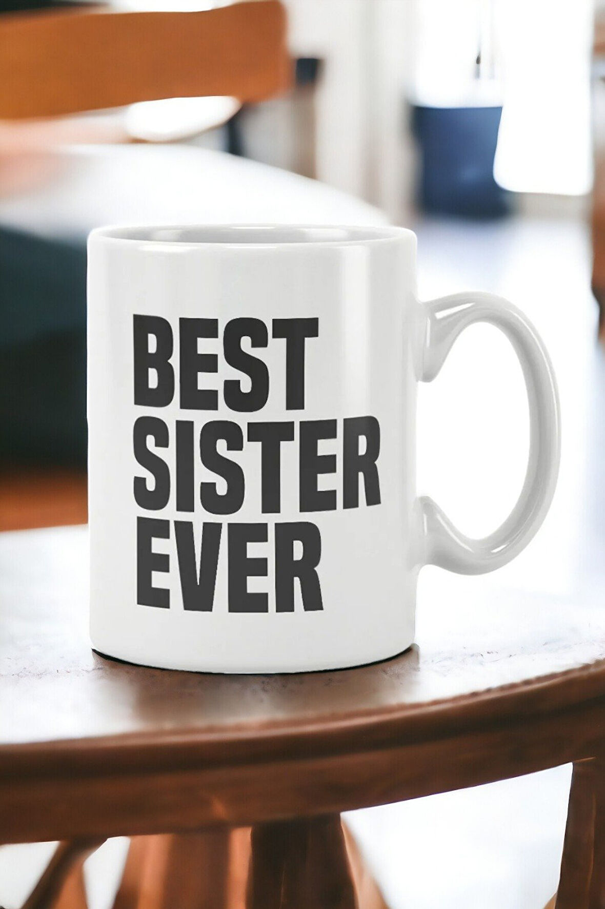 Hediyemi Best Sister Ever Abla Kız Kardeş Baskılı Kupa Bardak