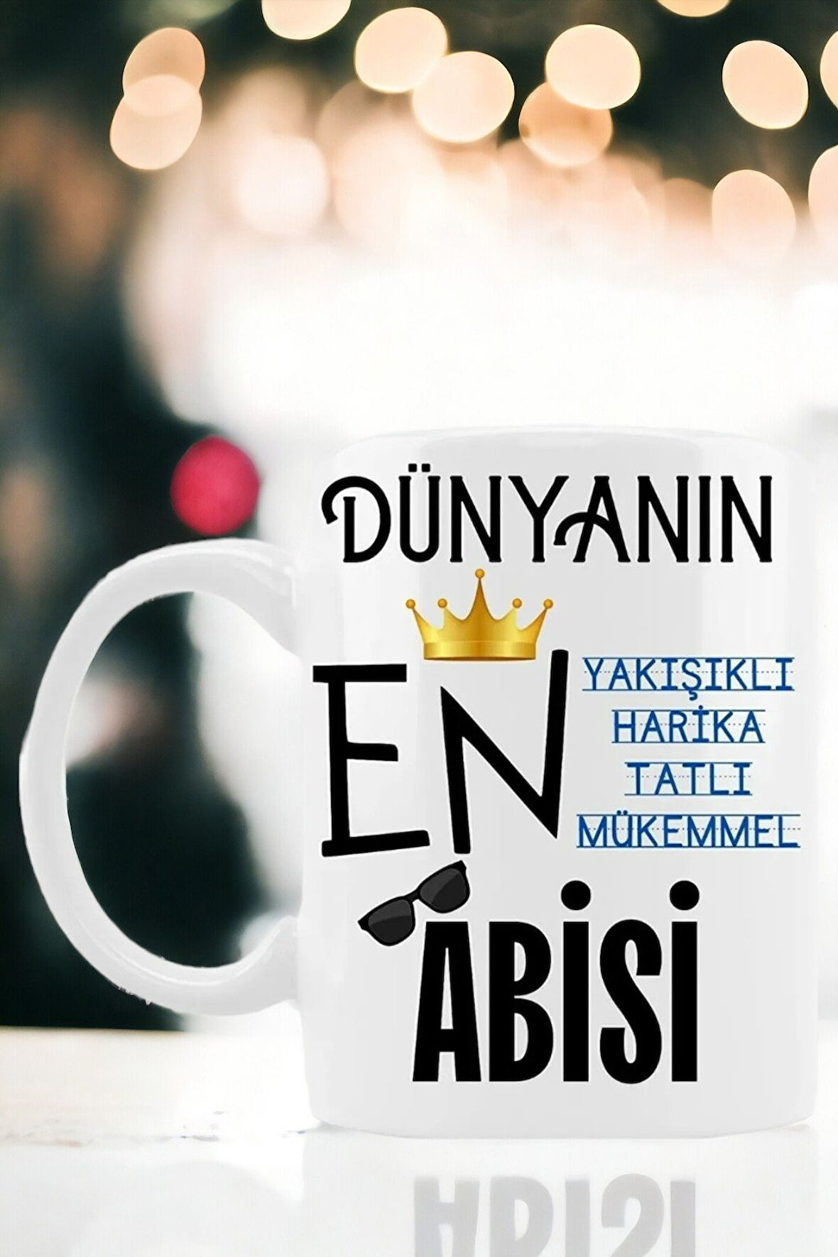 Hediyemi Abi Temalı Yazılı Özel Tasarım Baskılı Kupa Bardak Doğum Günü Hediye