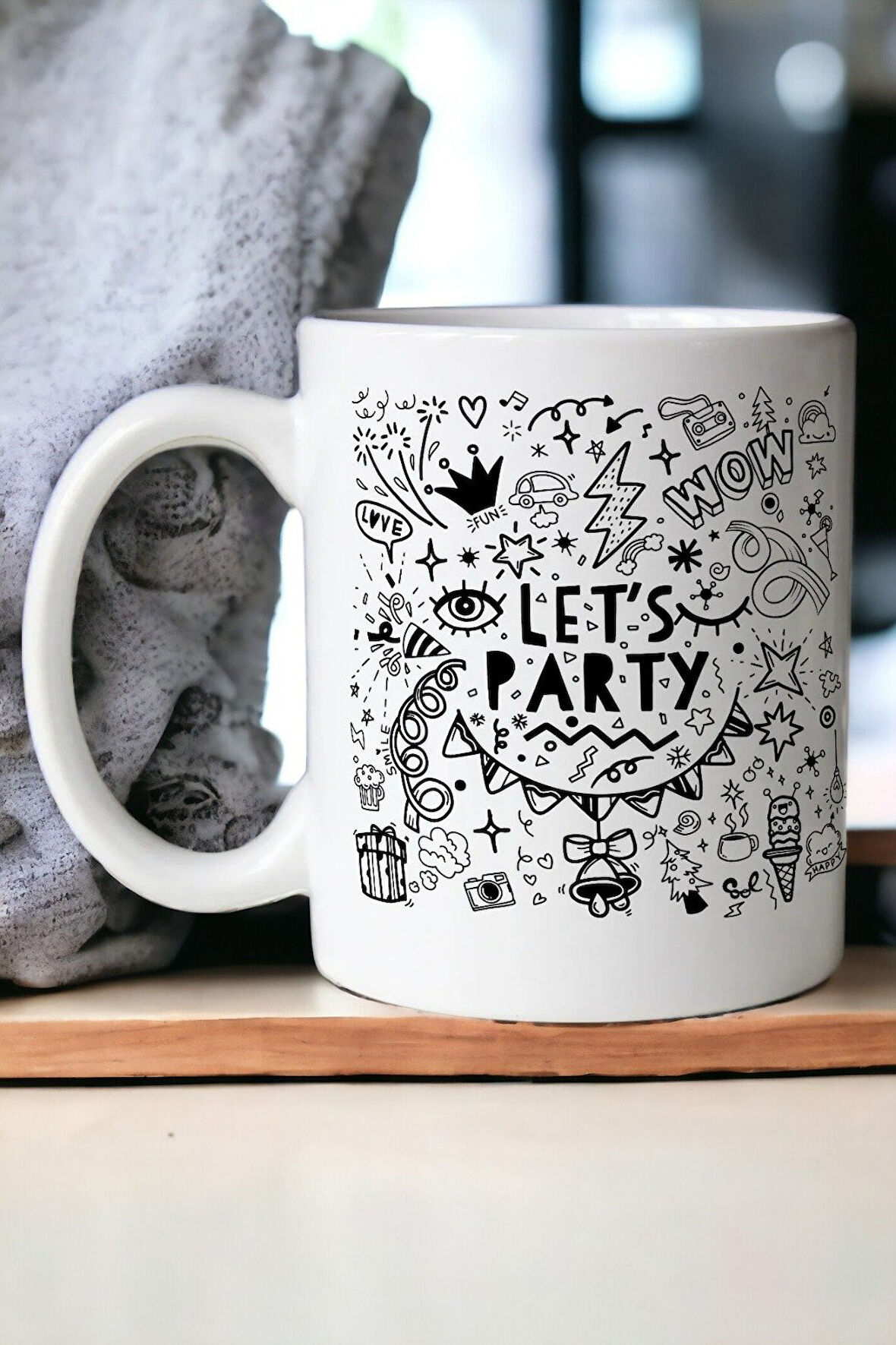 Hediyemi Lets Party Baskılı Kupa Bardak