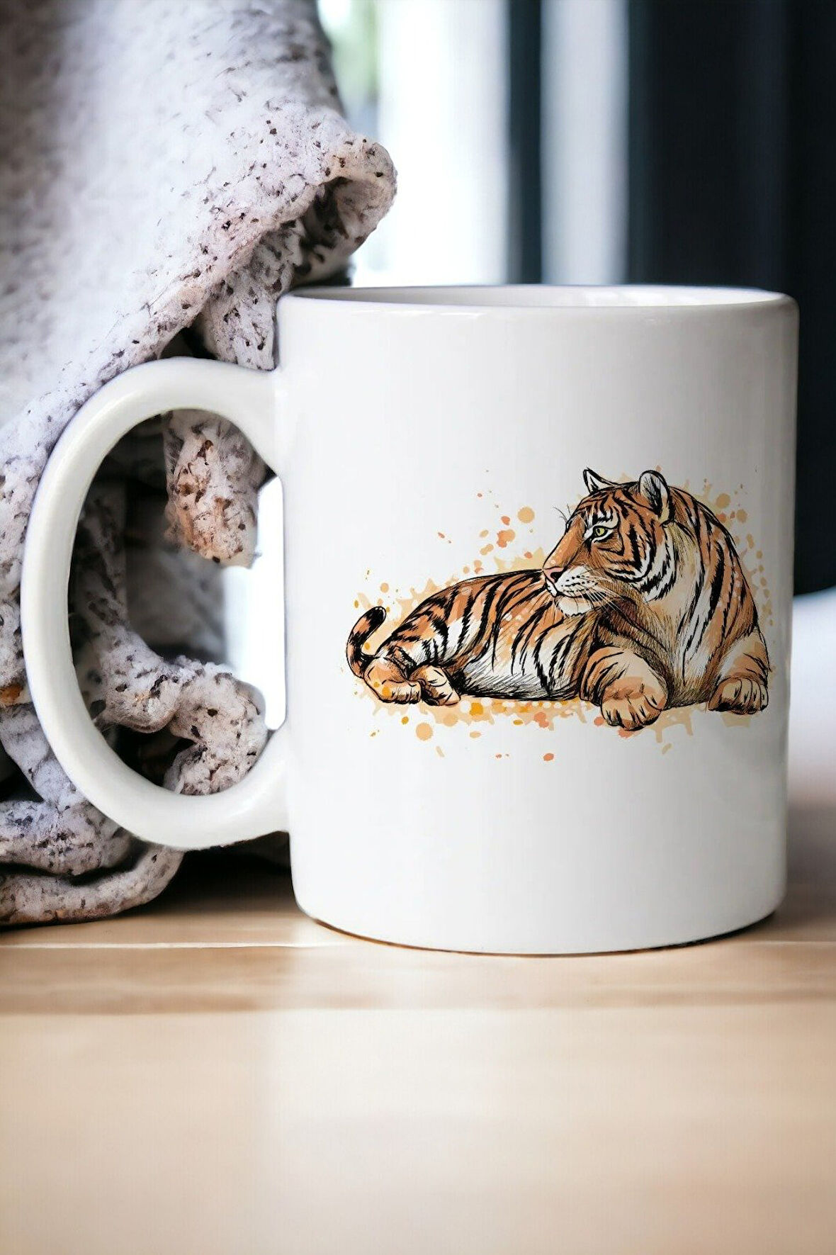 Hediyemi Kaplan Baskılı Kupa Bardak