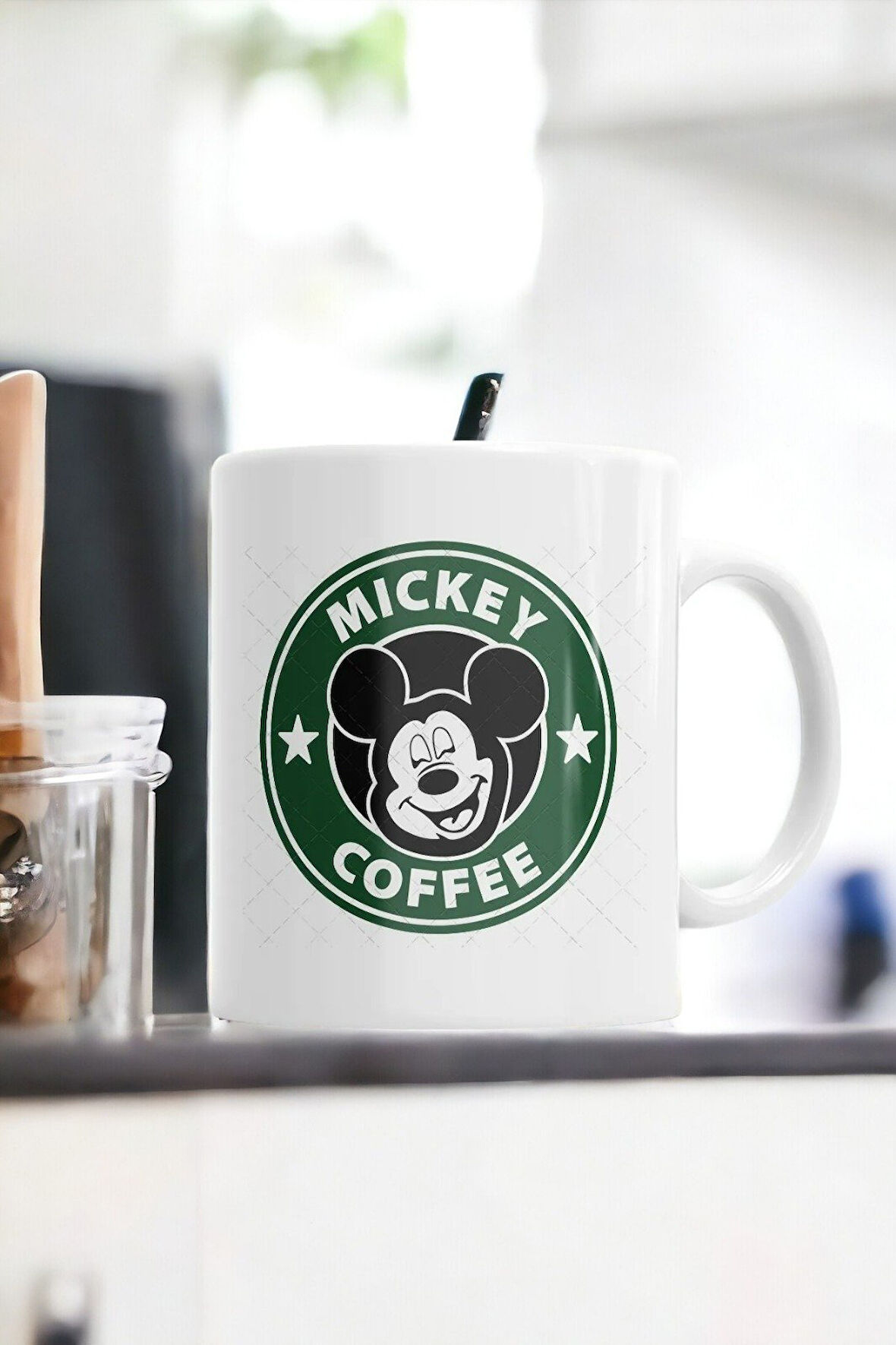 Hediyemi Mickey Coffee Baskılı Kupa Bardak