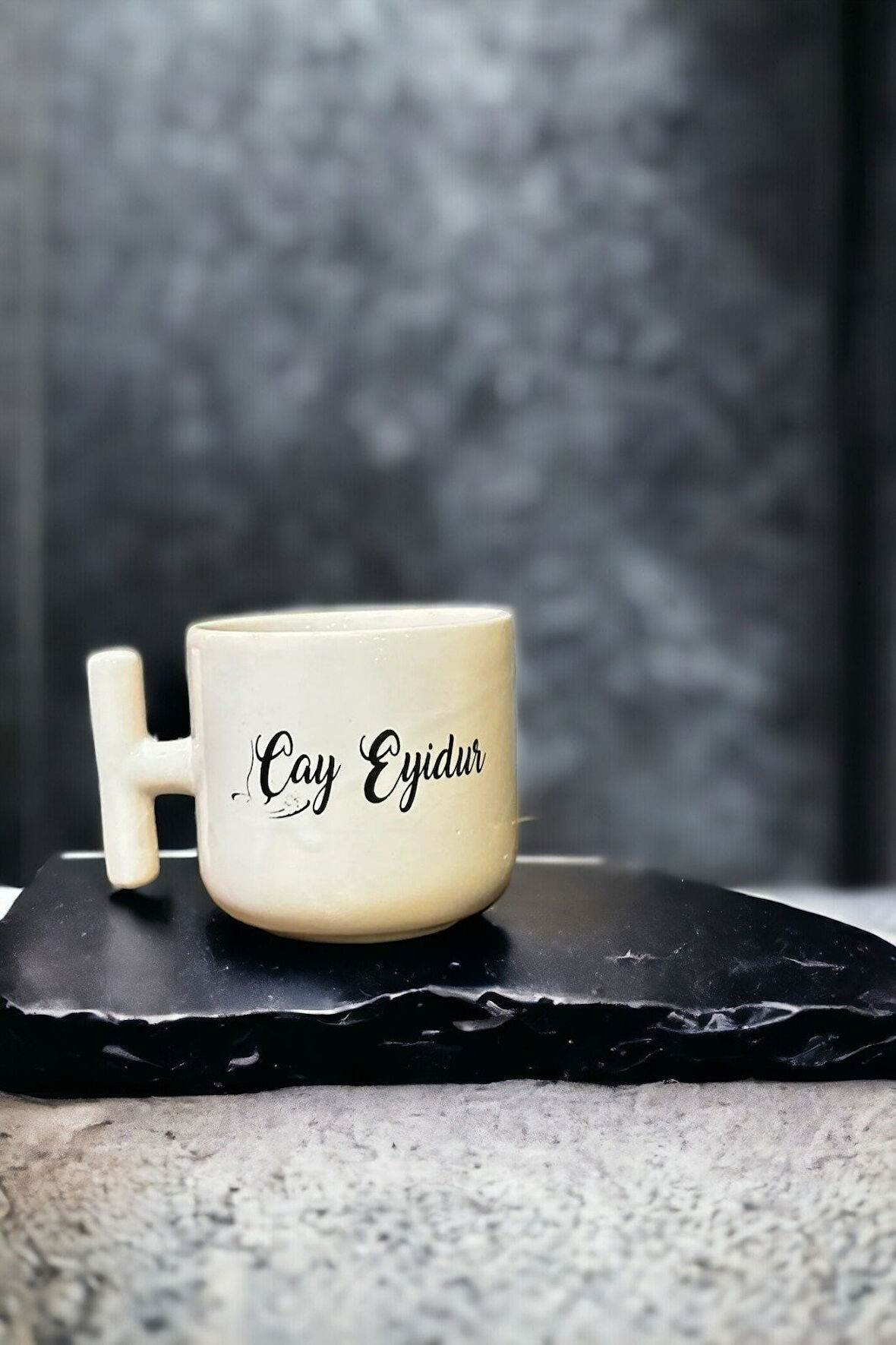 Hediyemi Çay Eyidur Baskılı T Sap Seramik Kupa