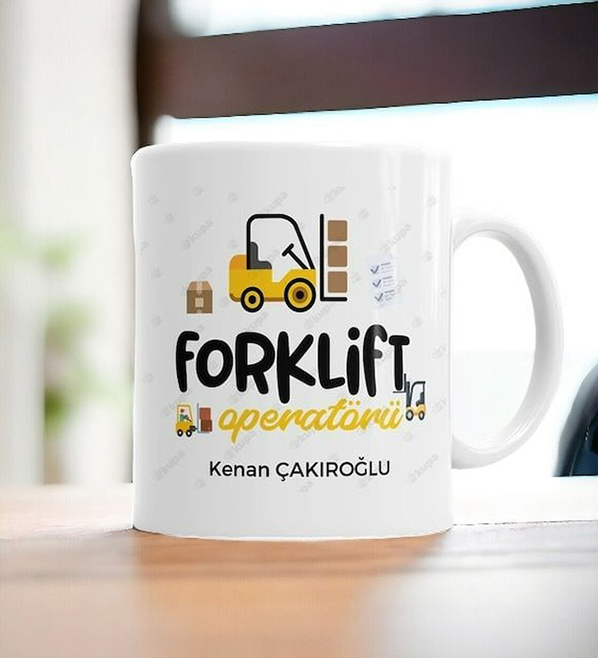 Hediyemi Forklift Opertörü Kupa Bardak