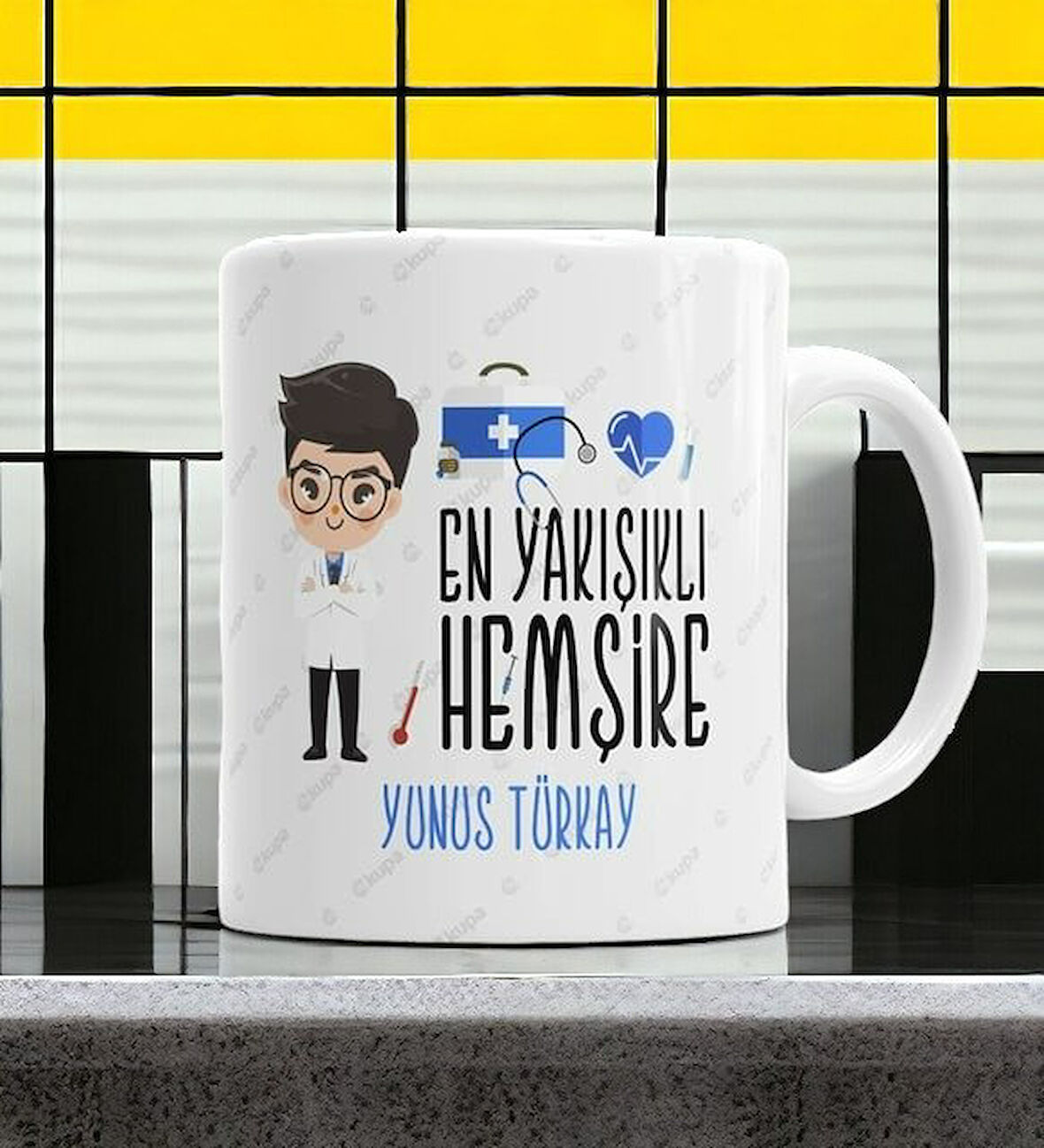 Hediyemi En Yakışıklı Hemşire Kupa Bardak