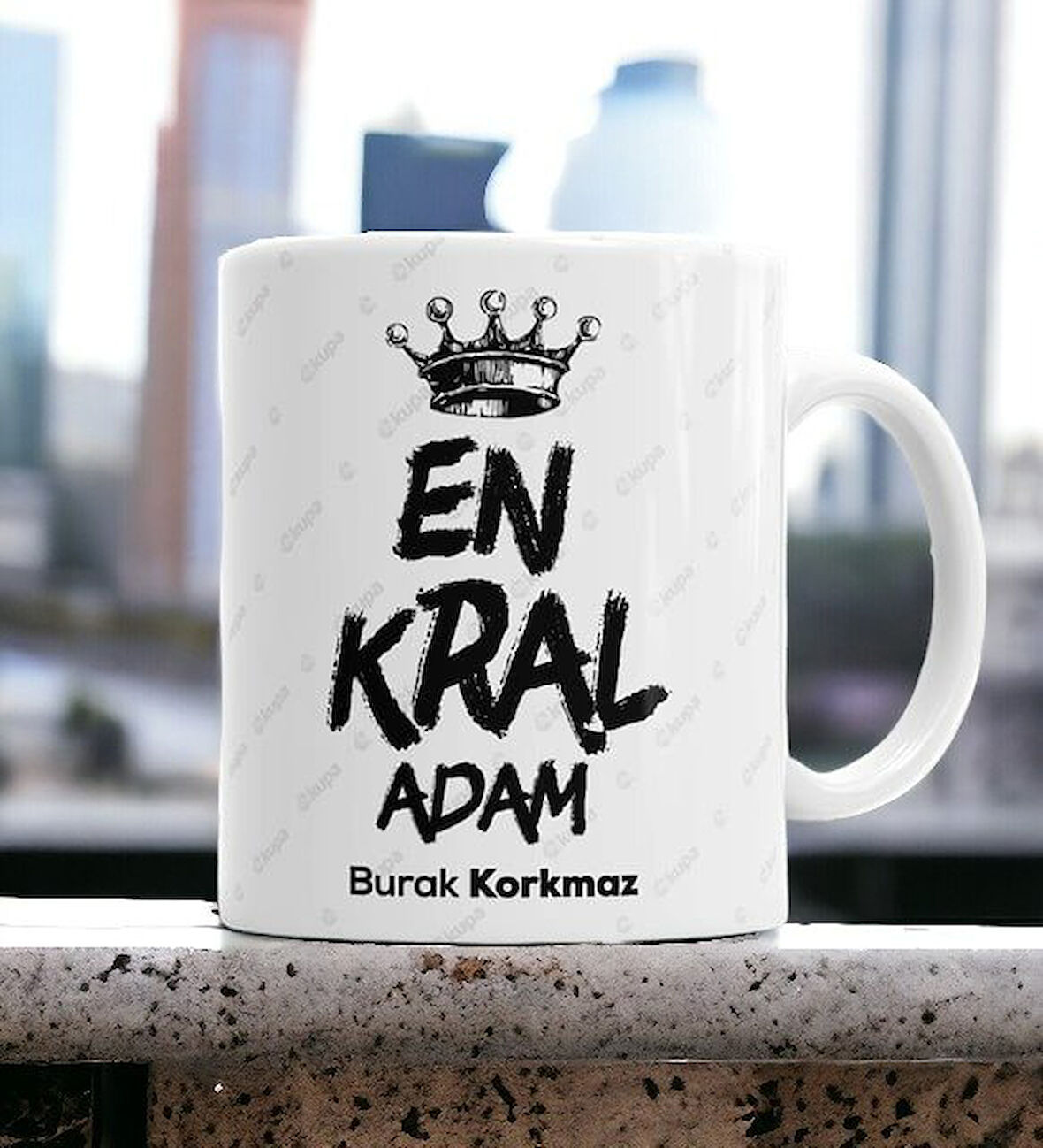 Hediyemi En Kral Adam Kişiye Özel Kupa Bardak