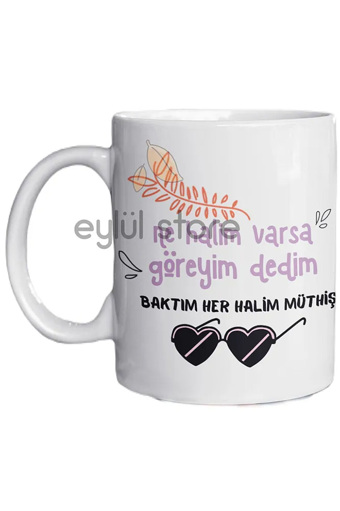 Sinir Sistemim Çöktü Yazılı Eğlenceli Özel Tasarım Baskılı Kupa Bardak Hediye Kupa Bardak