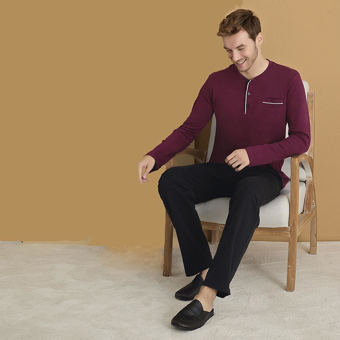 Elitepoint 1625 Erkek Büyük Beden Kışlık Pijama Takım