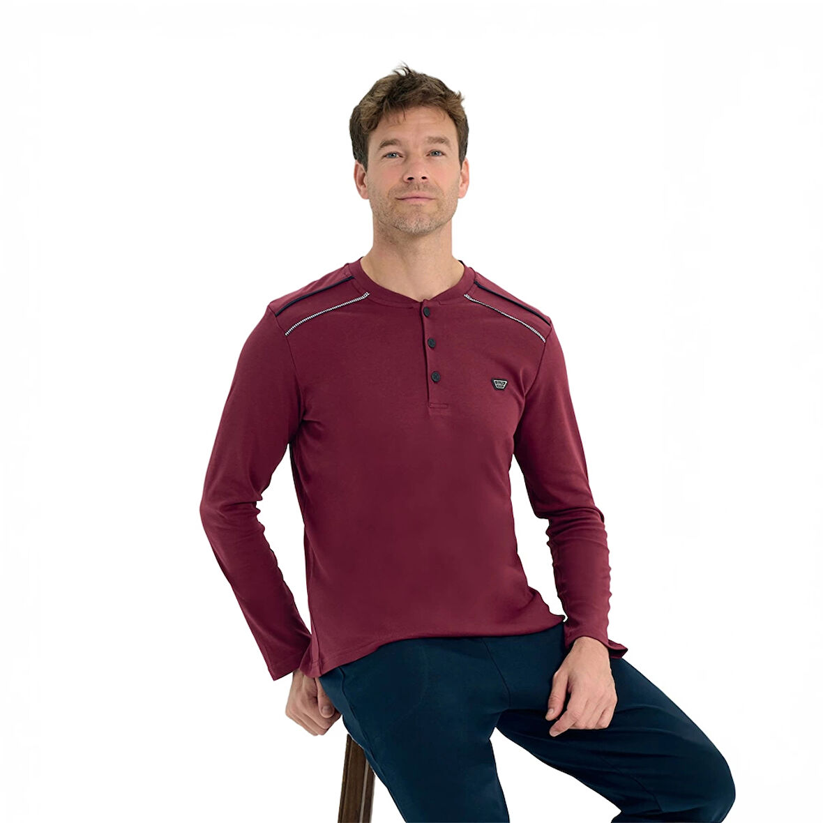 Over Sleep 2204 Erkek Kışlık Battal Interlok Pijam