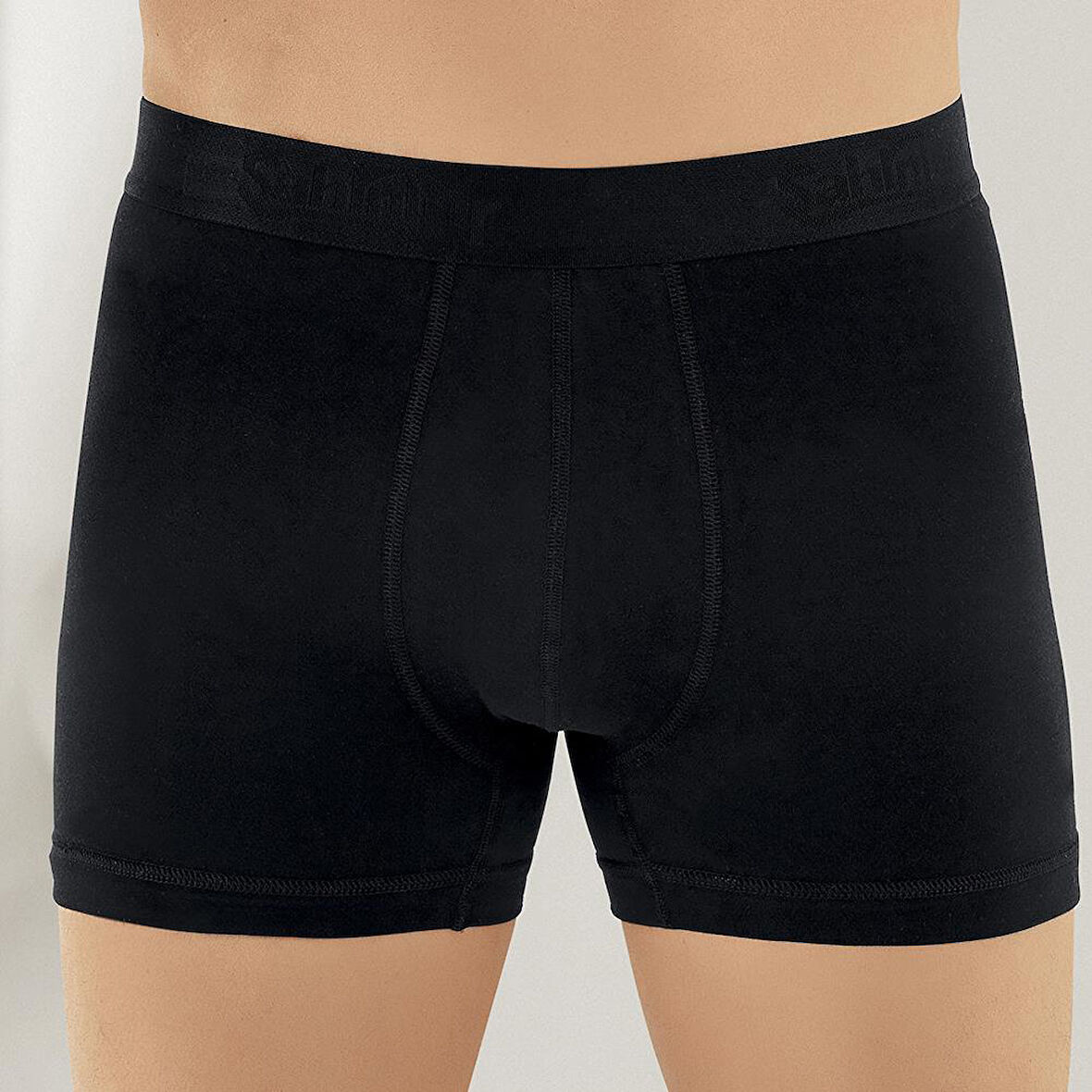 Şahinler E031 Erkek Likralı Boxer Külot Siyah M
