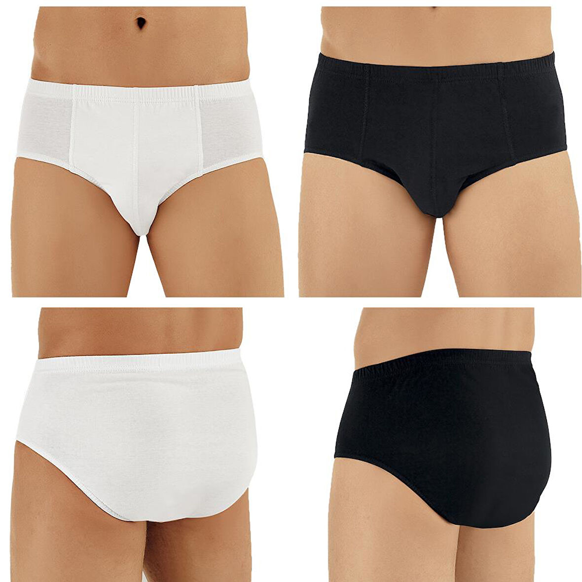 Şahinler E031 Erkek Likralı Boxer Külot 3Beyaz-3Siyah S