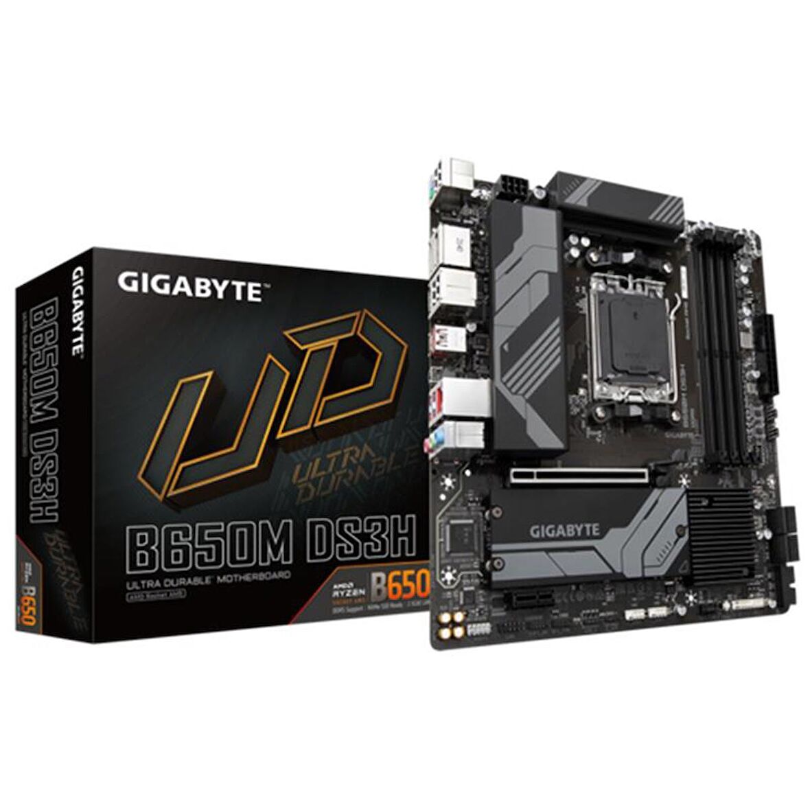GIGABYTE B650M DS3H 1.0 DDR5 6400MHZ 1XHDMI 2XDP 2XM.2 USB 3.2 MATX AM5 (AMD AM5 7000 SERİSİ İLE UYUMLU ) 