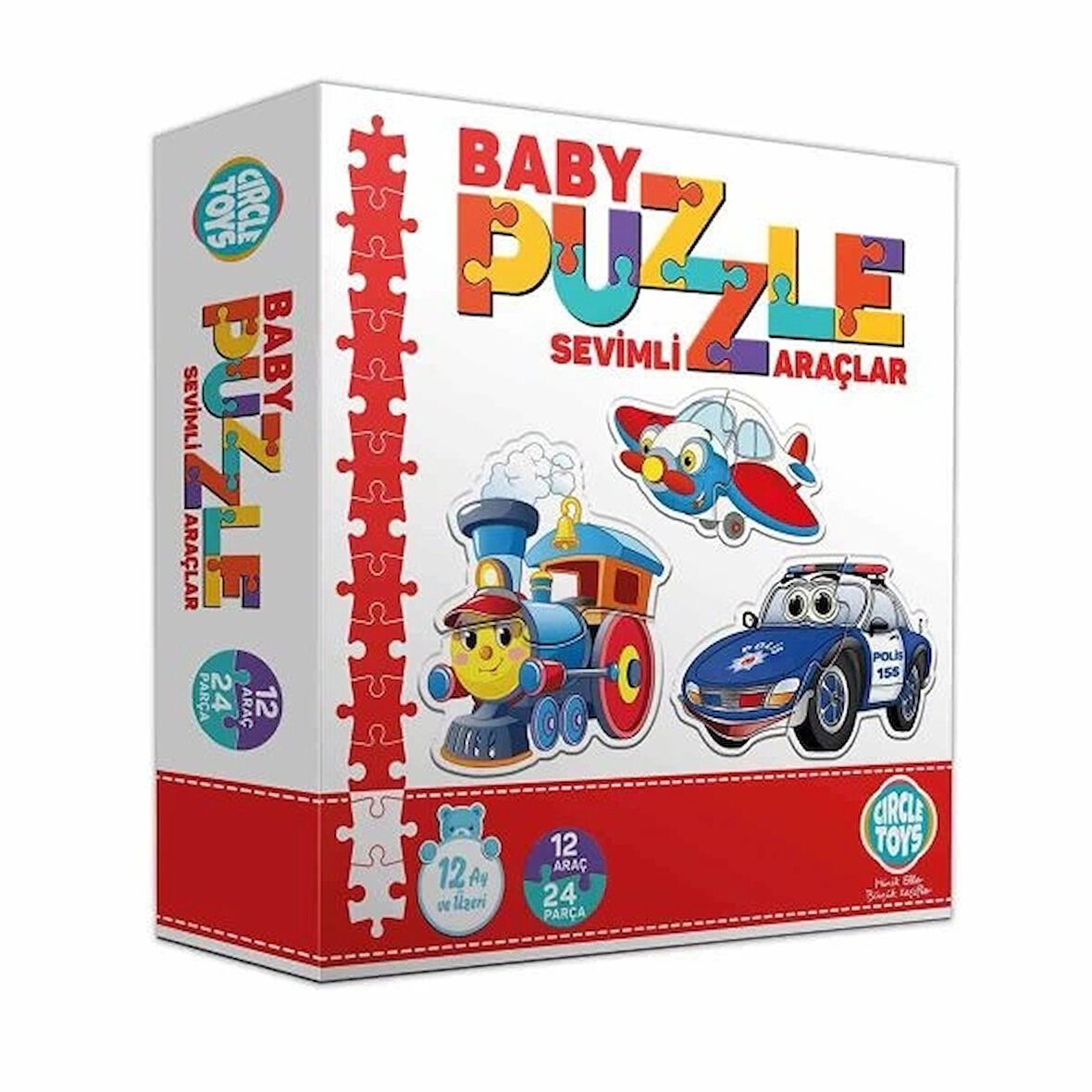 Circle Toys Baby Puzzle Sevimli Araçlar