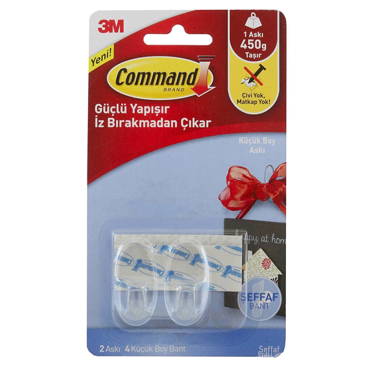 Command Şeffaf Askı Küçük Boy 17092