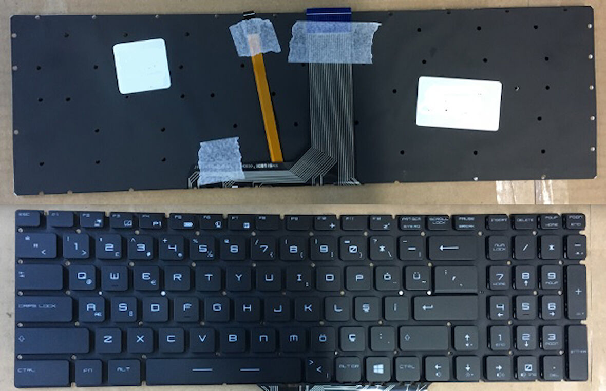 MSI GL62 GL62M GL62MVR GL62VR 6QC 6QD 6QE 7RD 7RDX ... vb Klavye Siyah Türkçe Işıklı