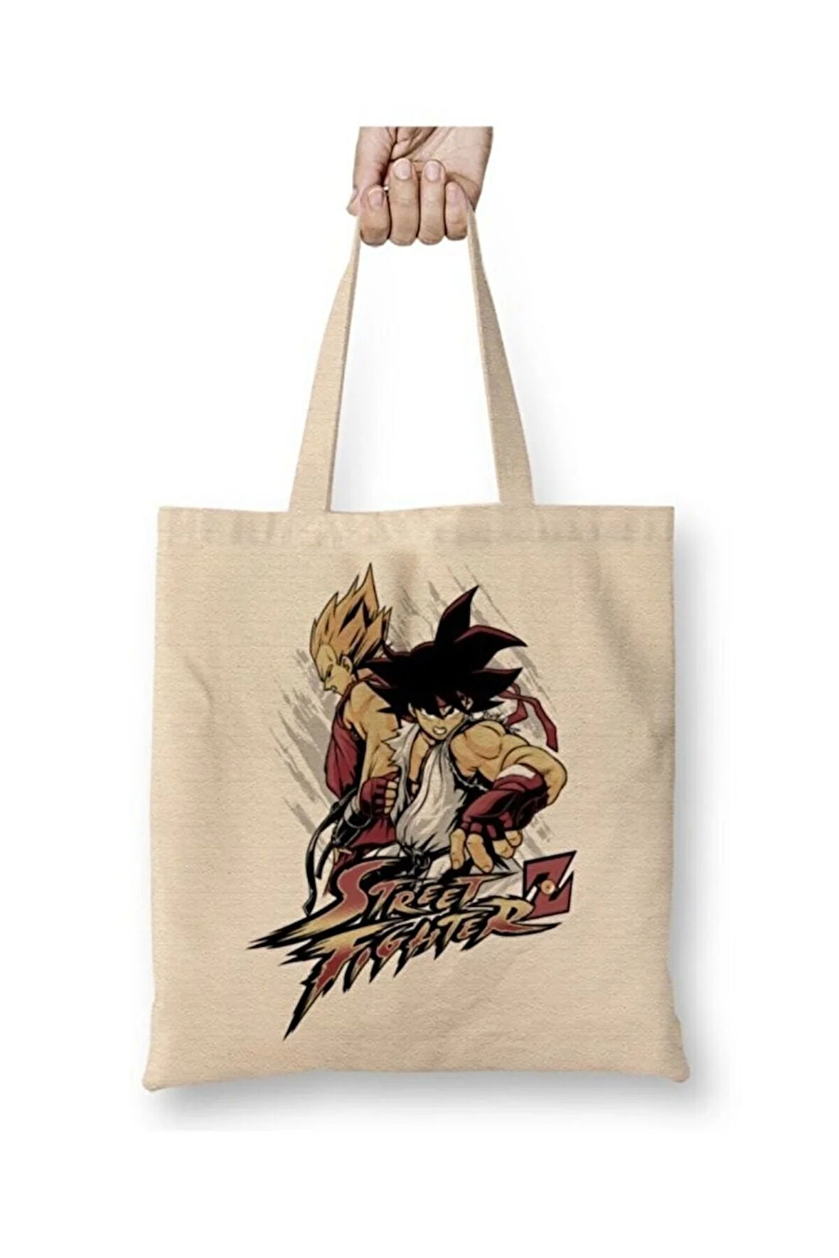 Street Fighter Bez Çanta Uzun Saplı Alışveriş Çantası Plaj Çantası