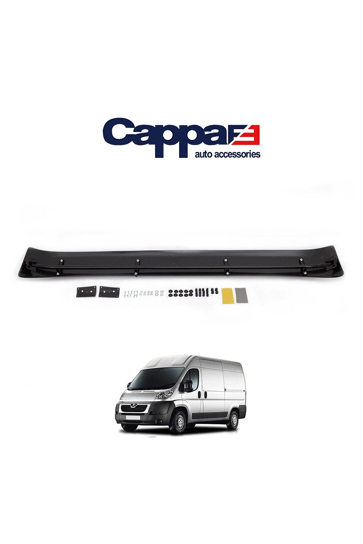 Peugeot Boxer Ön Cam Güneşlik Siperlik Vizör Şapka Terek Akrilik (ABS) Piano Black 2006-2014