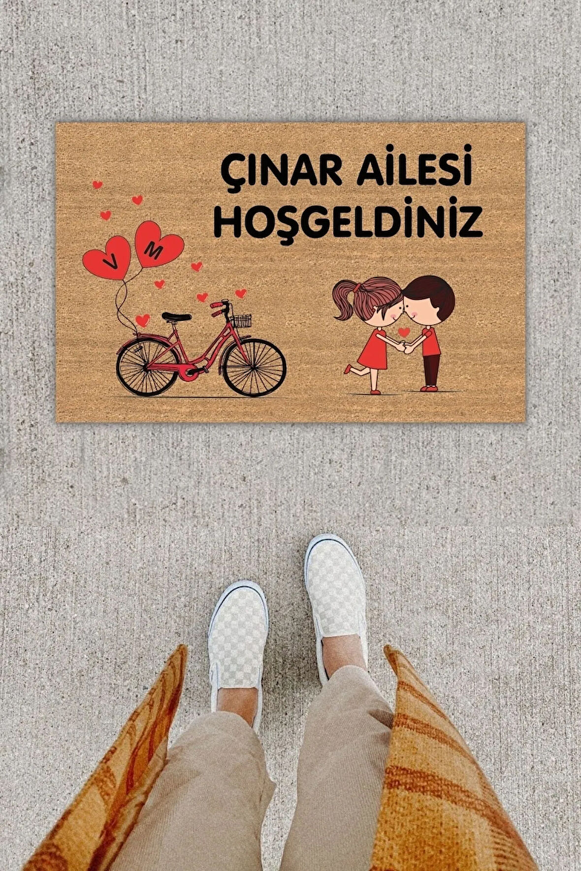 Kişiye Özel Üretim Dışarıdan Stres Getirmek Yasaktır S&h Yazılı Kapı Önü Paspası