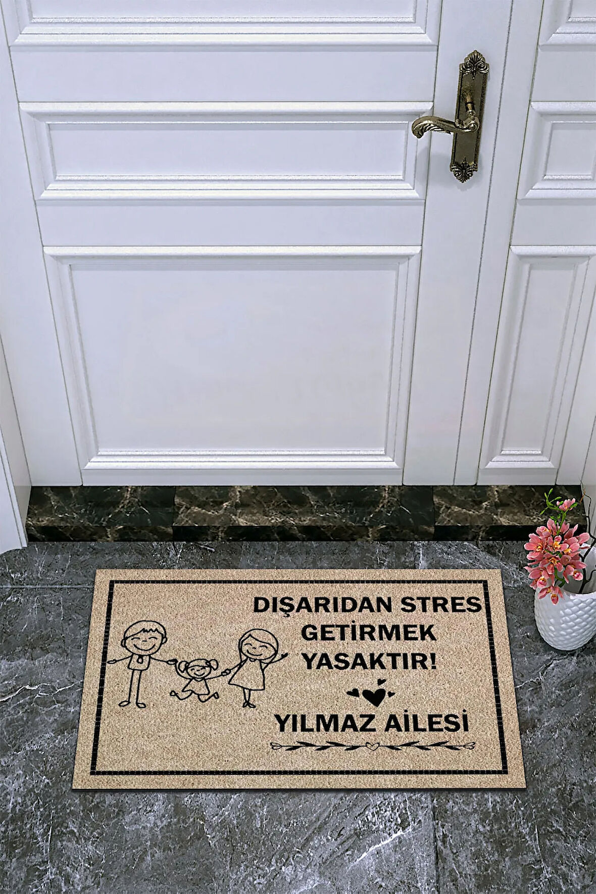 Kişiye Özel Üretim Sevimli Köpek Kapı Önü Paspası