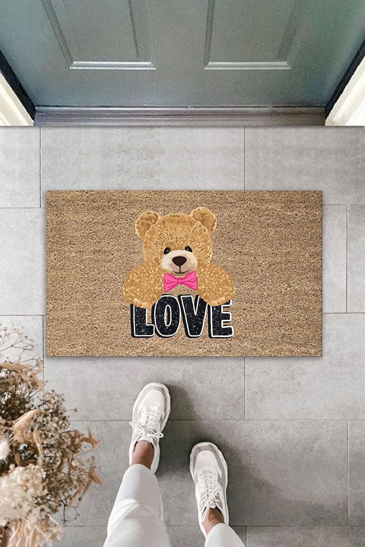 Bebek Uyuyor Zile Basmayın Kapı Paspası 70x45 Cm