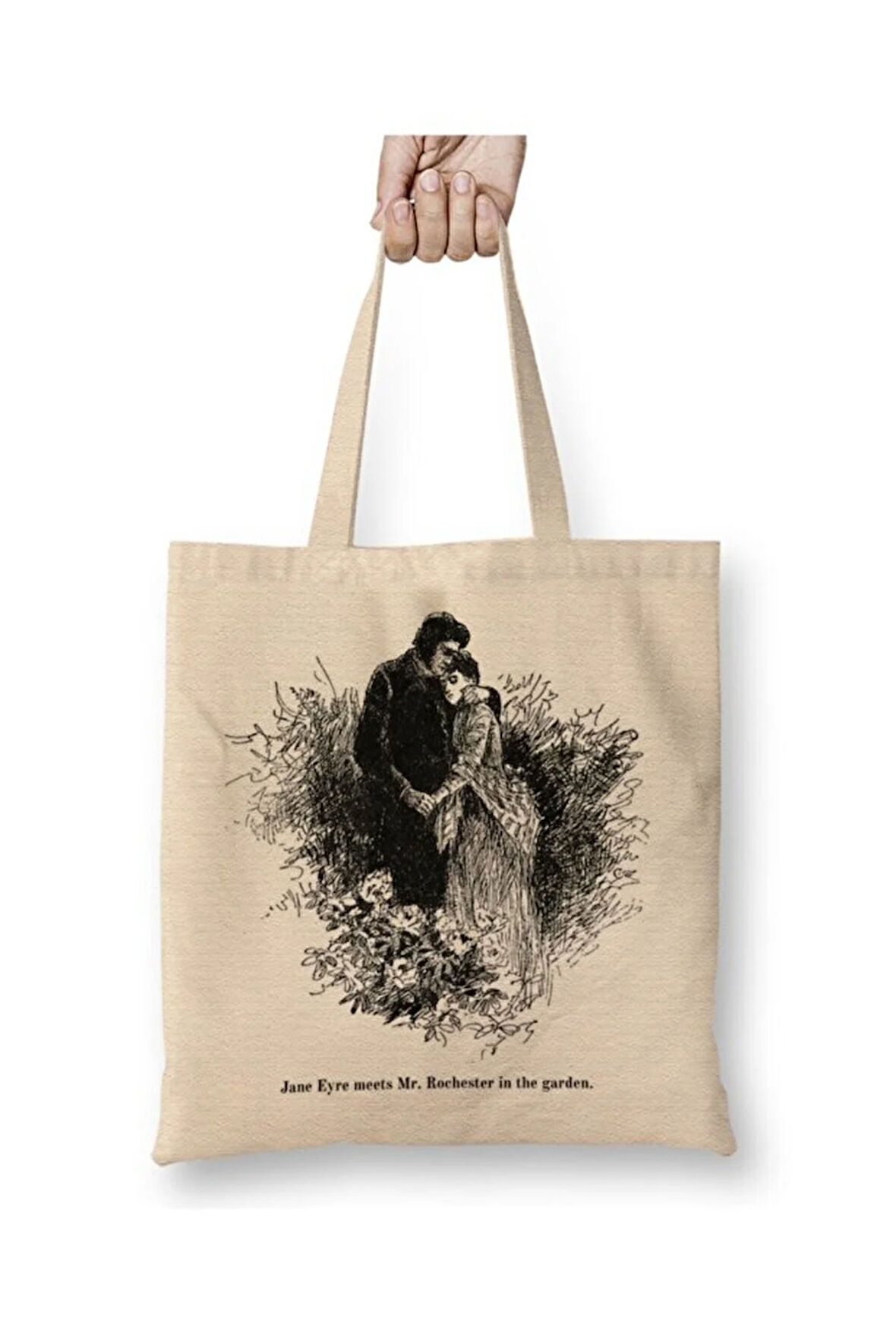Jane Eyre Charlotte Bronte Jan Eyre And Mr Rochester Bez Çanta Uzun Saplı