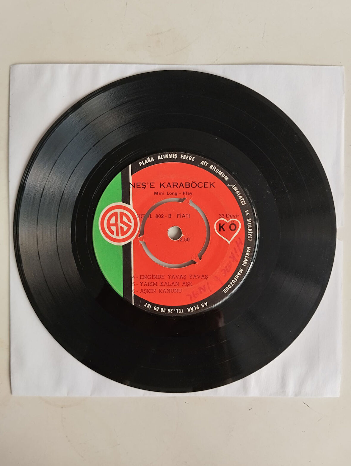 Neşe Karaböcek Maxi-Single 1971 - 1971 Türkiye Basım Plak EP, Maxi-Single