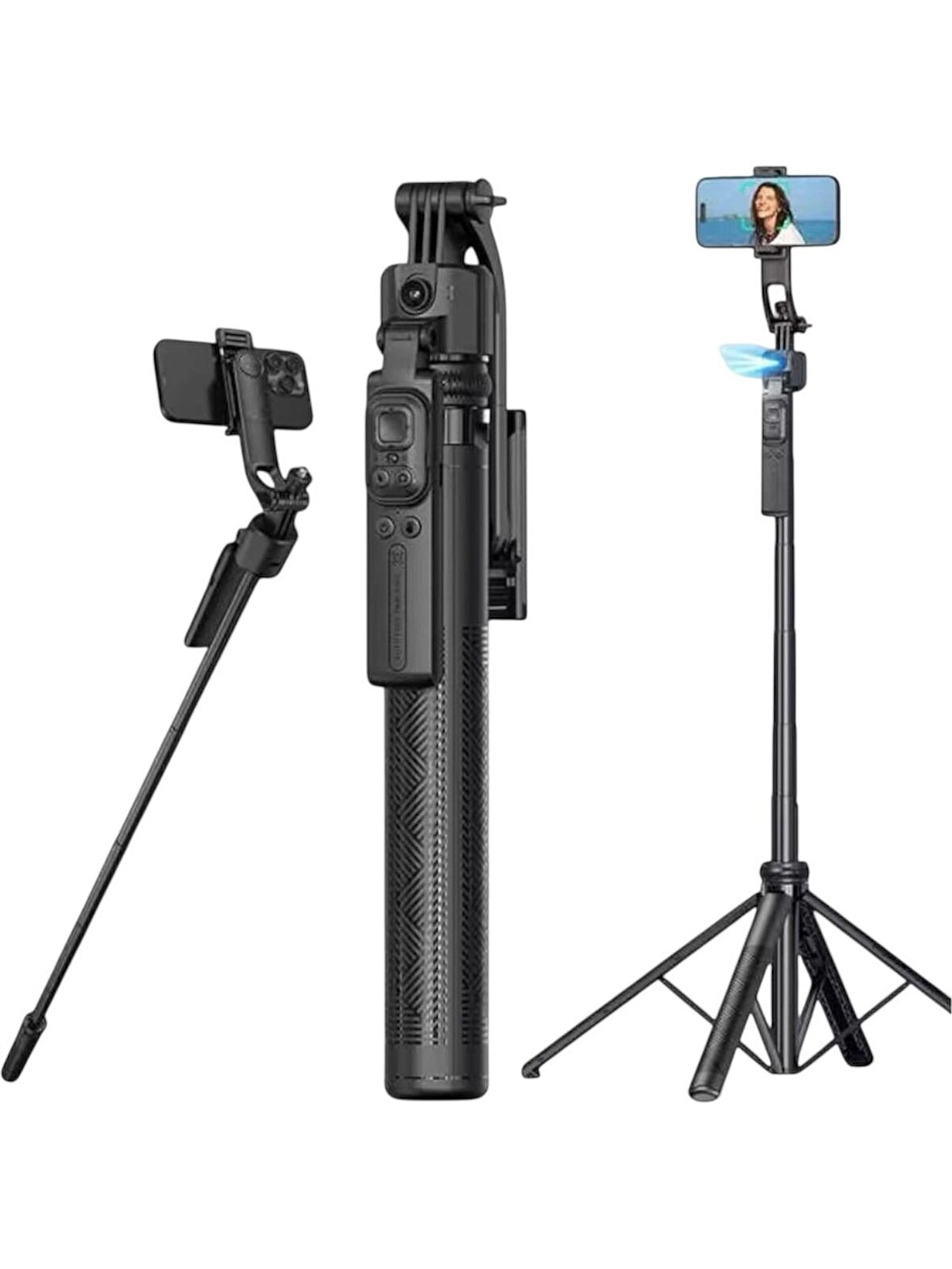 C17 Yapay Zeka Destekli Hareketli Tripod Çubuğu Gimbal Akıllı Takip Özellikli 1.63CM