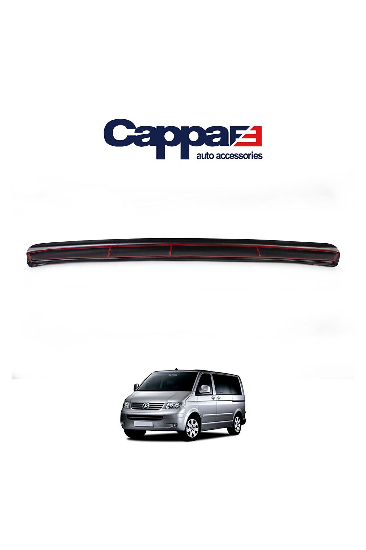 Volkswagen T5 Transporter Arka Tampon Eşiği Koruma (Abs) Mat Siyah 2003-2009