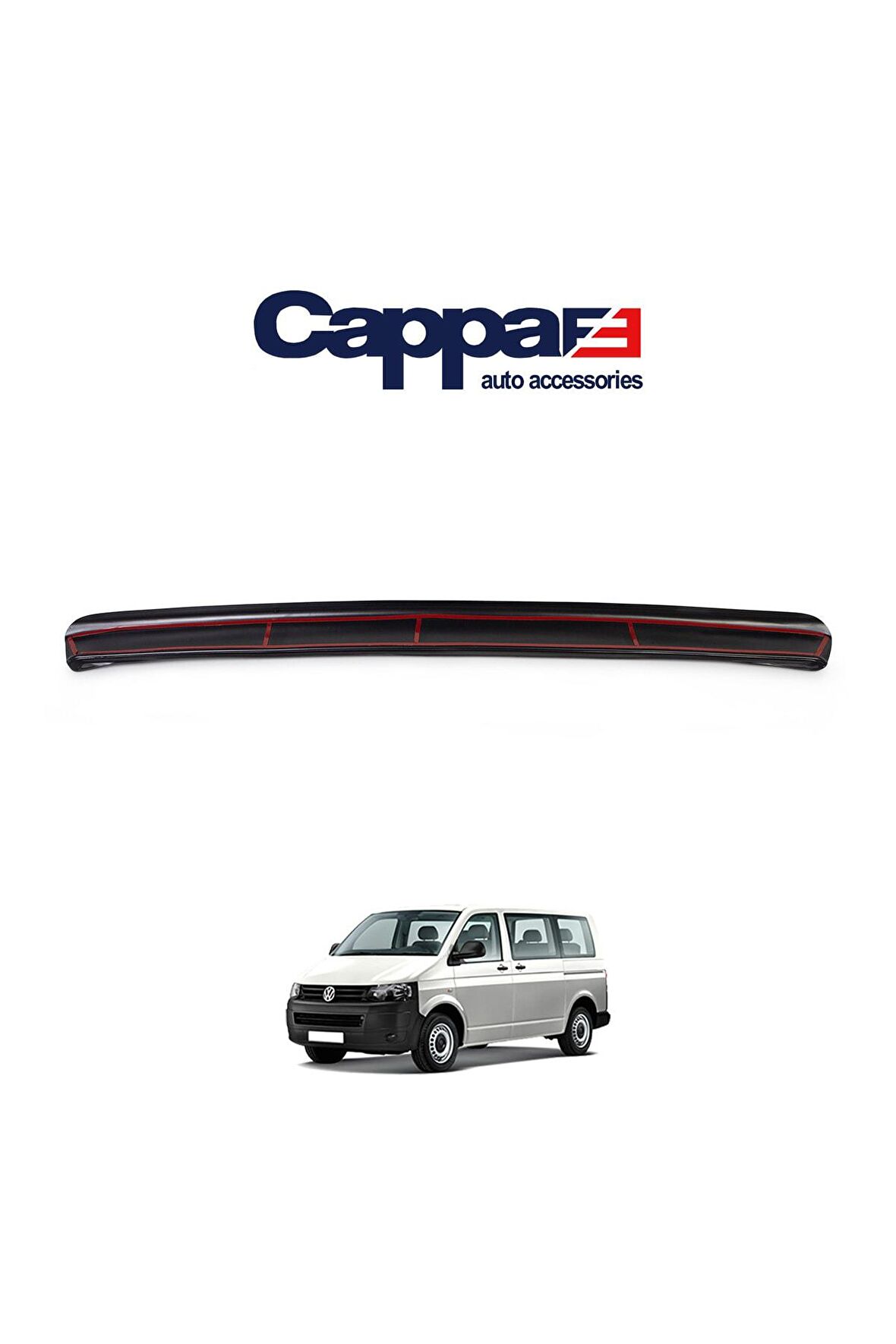 Volkswagen T5 Transporter Arka Tampon Eşiği Koruma (Abs) Mat Siyah 2009-2014