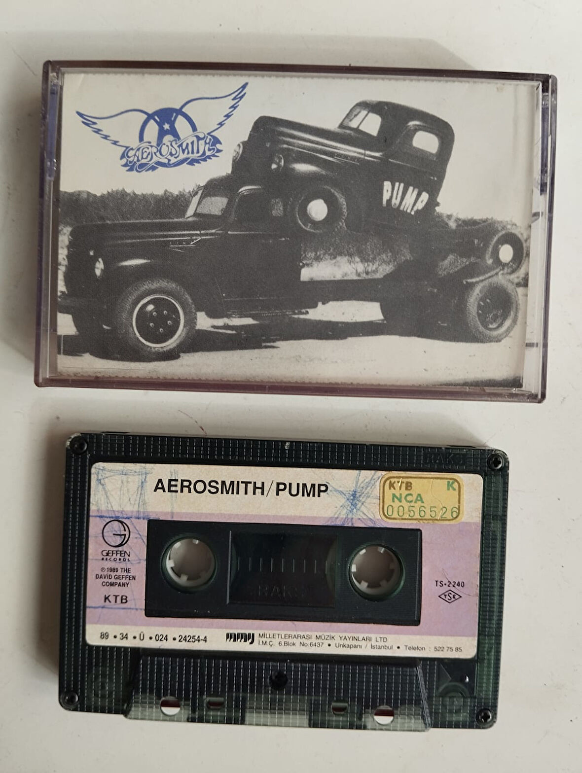 Aerosmith ‎– Pump - 1989 Türkiye Basım 2. El Kaset Albüm (Kağıt Baskı)
