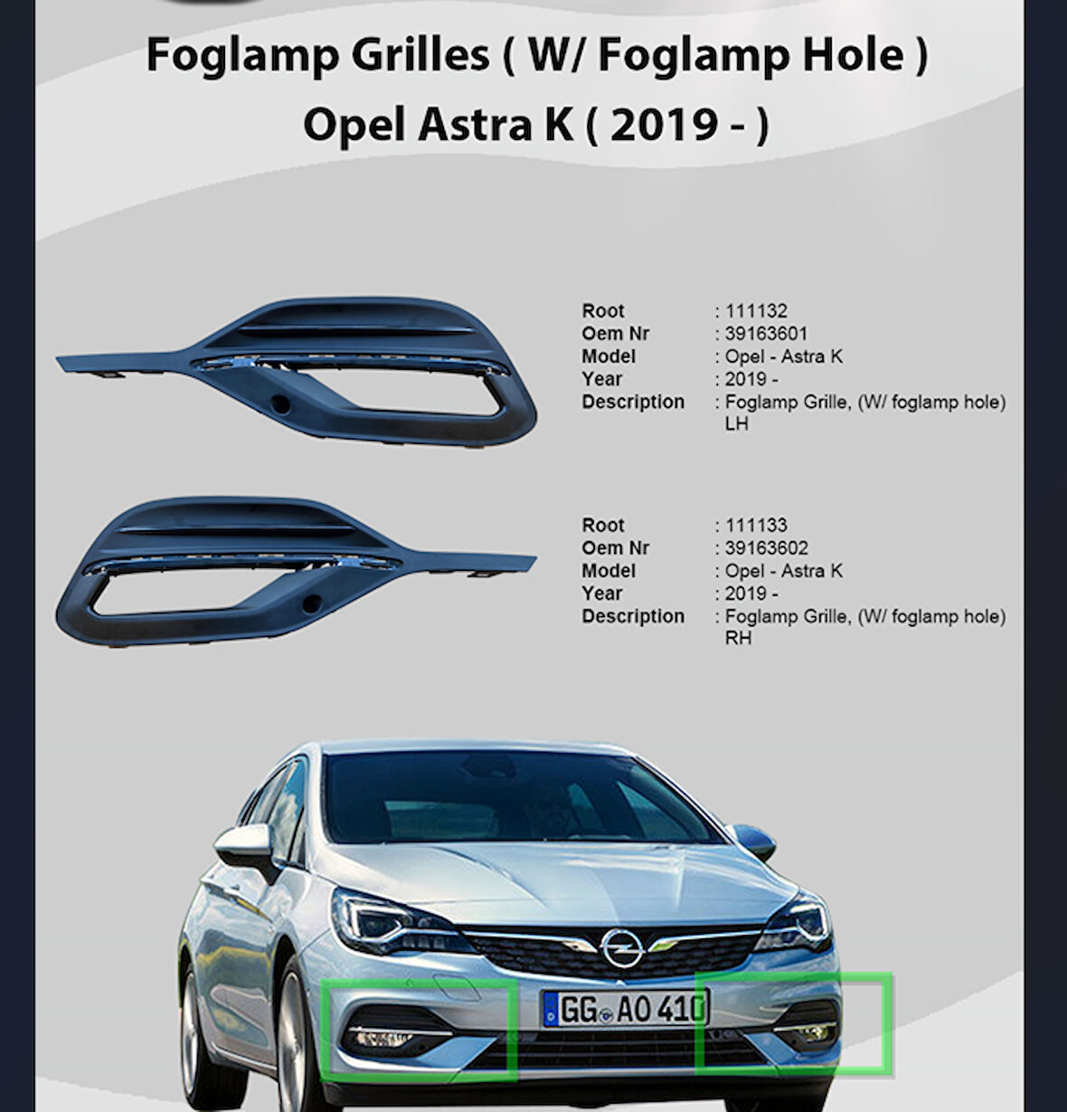 SİS KAPAĞI SİSLİ SAĞ ASTRA-K 19-