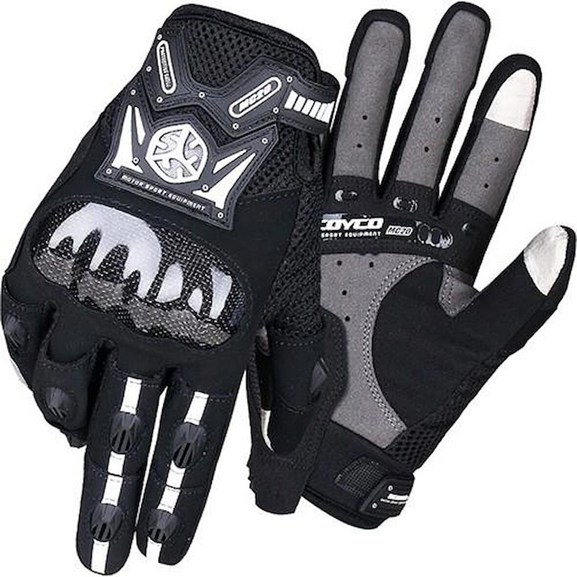 SCOYCO MC20 KORUMALI MOTOSİKLET ELDİVENİ BEYAZ