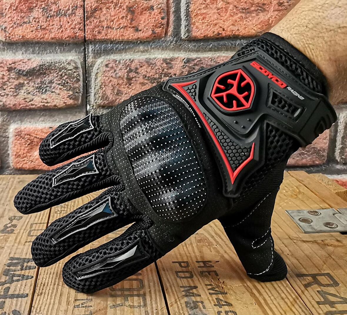 SCOYCO MC23 KORUMALI MOTOSİKLET ELDİVENİ SİYAH