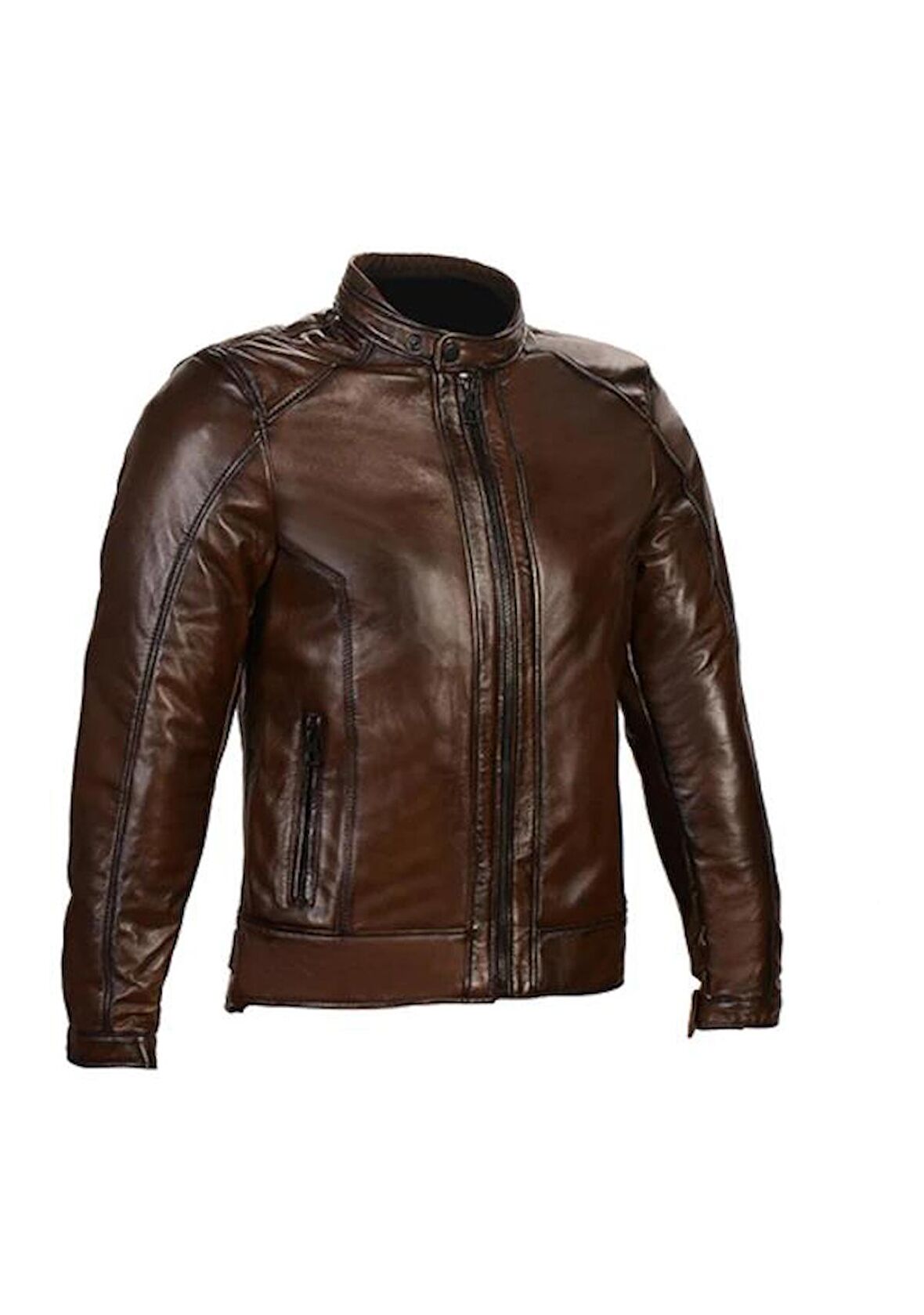 VEXO DERİ ANTİK KAHVE MOTOSİKLET MONT