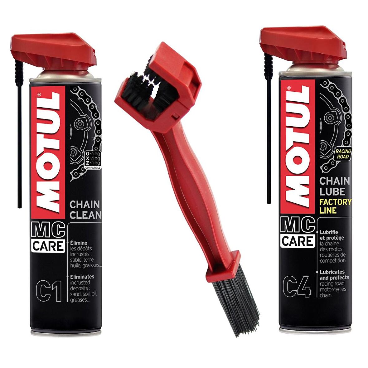 MOTUL YENİ C1 + C4 + FIRÇA ZİNCİR BAKIM SETİ