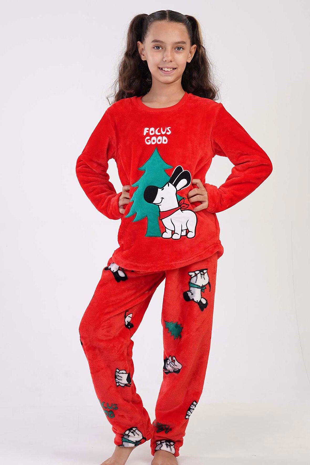 Kız Çocuk Welsoft Kırmzı Pijama Takım C3T0N4O023