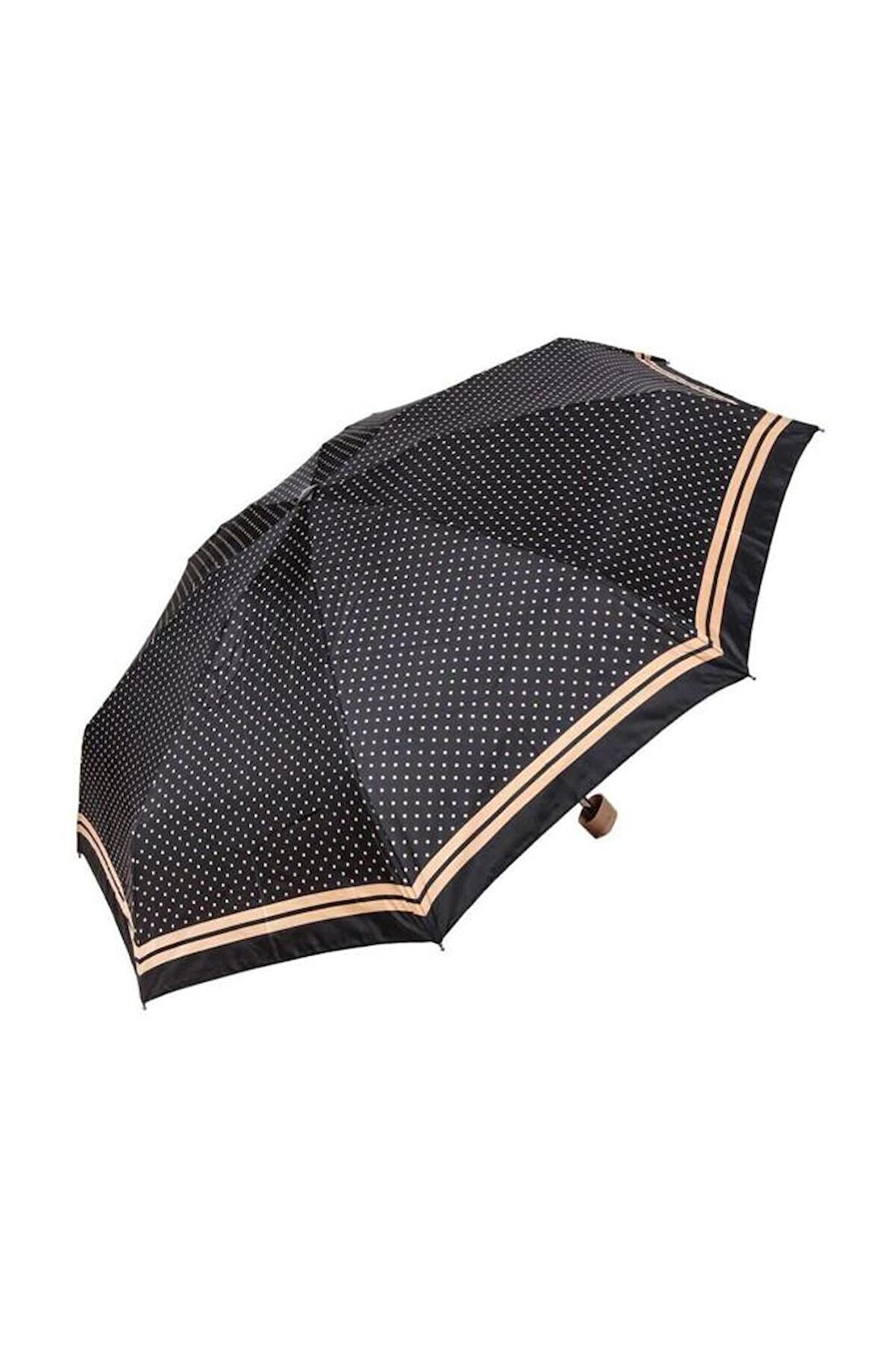 Snotline-April Kadın Şemsiye Micro Mini Vizon Puantiyeli Kahve 