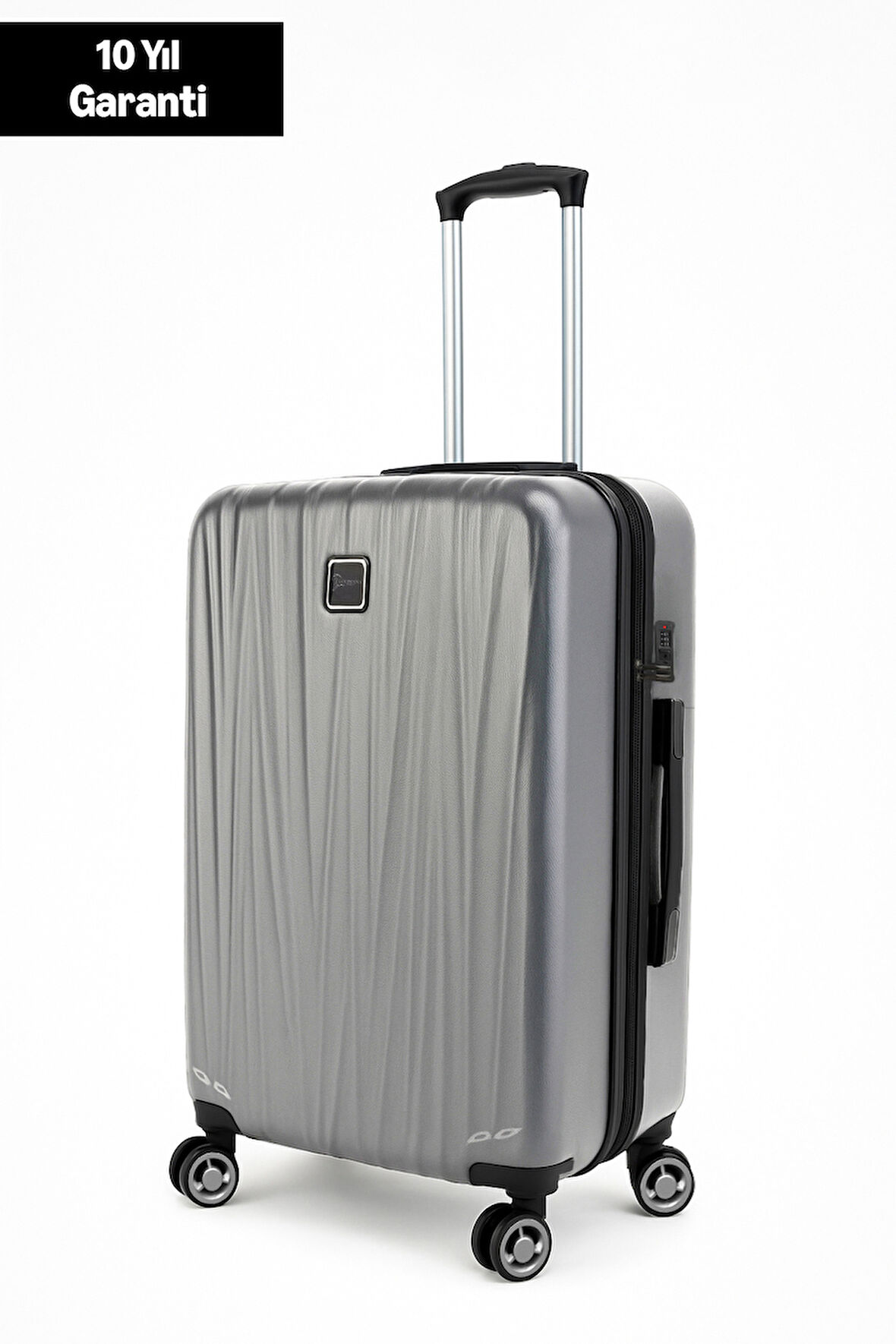 Orta Boy %100 Polikarbon Valiz Gri 1815